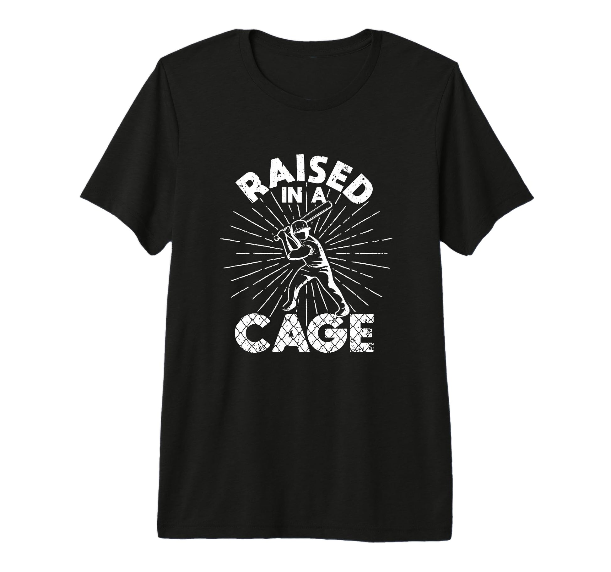 Raised Cage Baseball Training T-Shirt - Aesthetic Graphic for Adults - T-Shirt, Sweatshirt, Hoodie