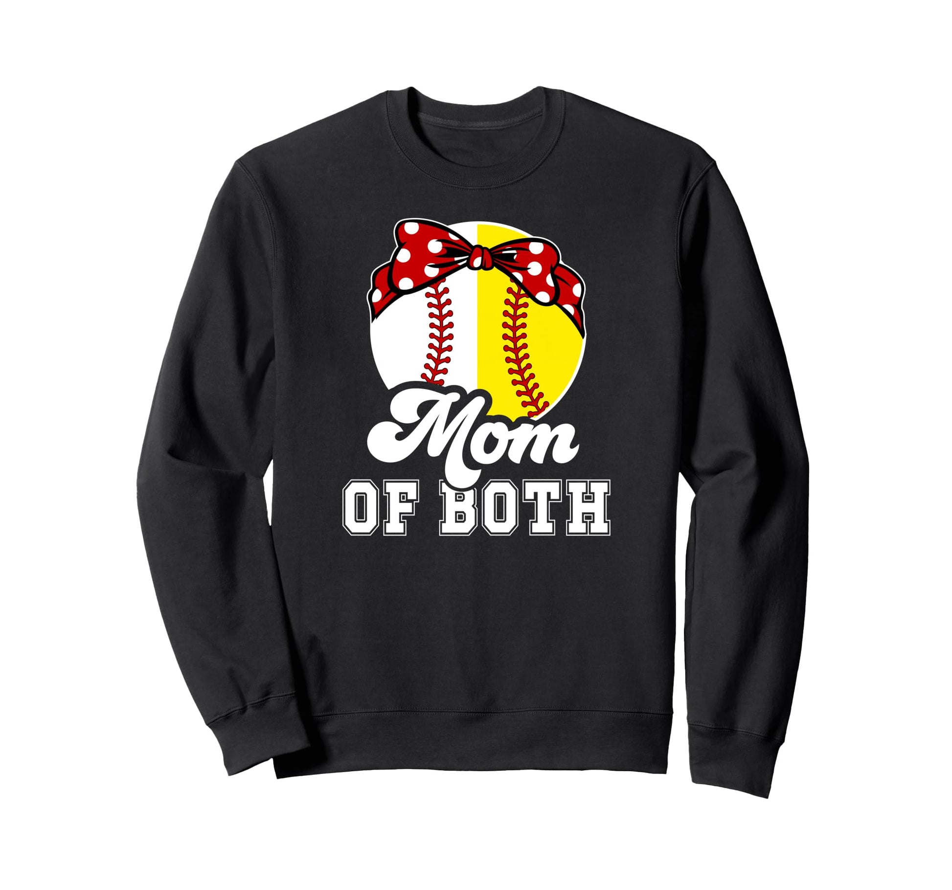 Mom Both Coquette Softball Sweatshirt - Casual Everyday Wear Men Women - T-Shirt, Sweatshirt, Hoodie