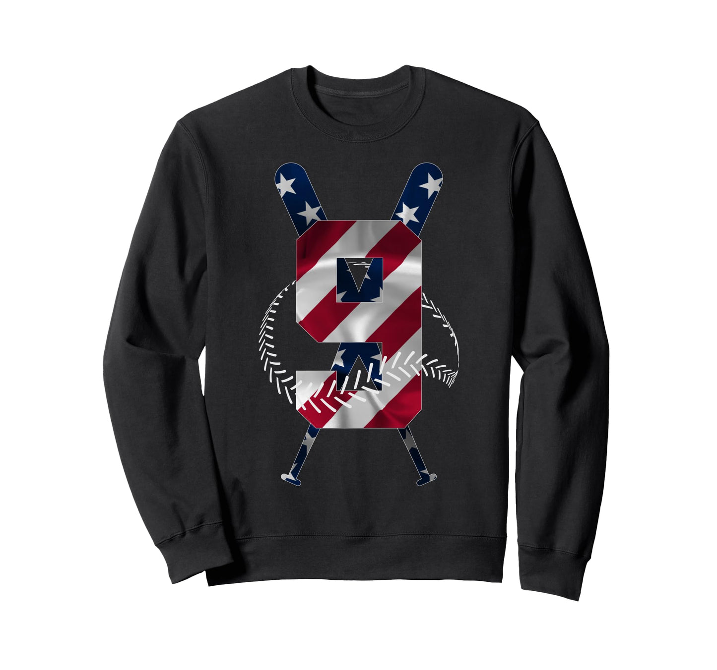 Number 9 Years Baseball 9Th Birthday Sweatshirt - Unique Graphic Unisex - T-Shirt, Sweatshirt, Hoodie