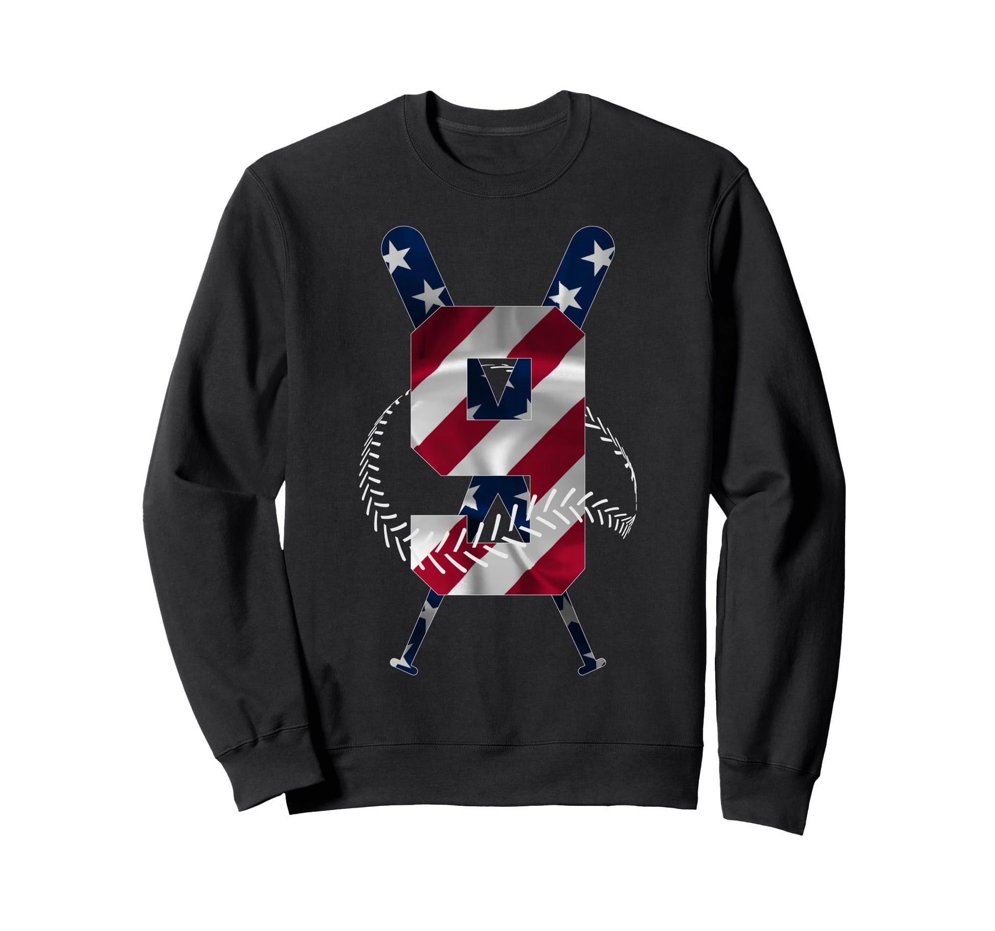 Number 9 Years Baseball 9Th Birthday Sweatshirt - Unique Graphic Unisex - T-Shirt, Sweatshirt, Hoodie