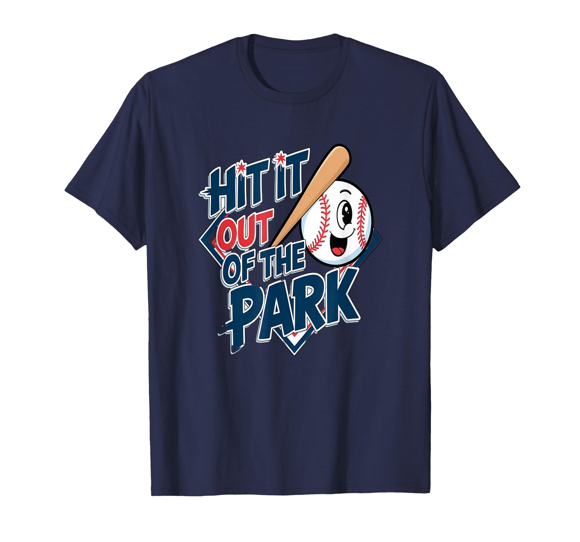 Hit It Home Run Baseball Funny Cartoon T-Shirt - Aesthetic Graphic Unisex - T-Shirt, Sweatshirt, Hoodie