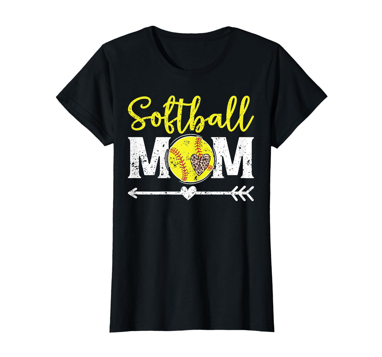 Softball Mom Leopard Funny Baseball Mom T-Shirt - Trendy Graphic Men Women - T-Shirt, Sweatshirt, Hoodie