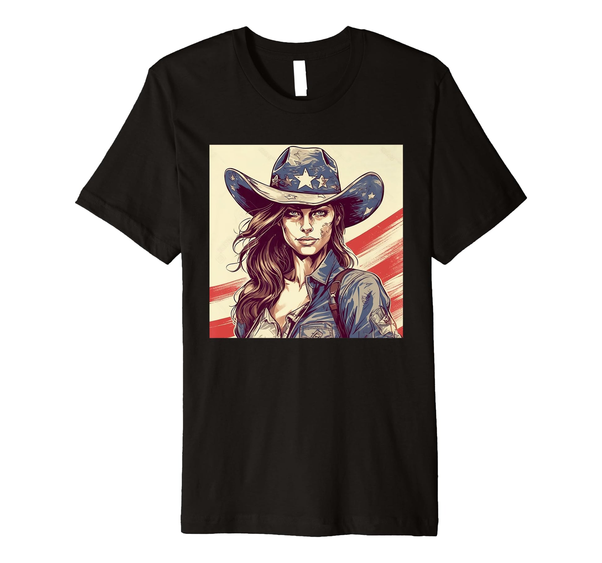 Cowgirl Cowboy Patriotic Cow And Farm T-Shirt - Trendy Graphic Unisex - T-Shirt, Sweatshirt, Hoodie