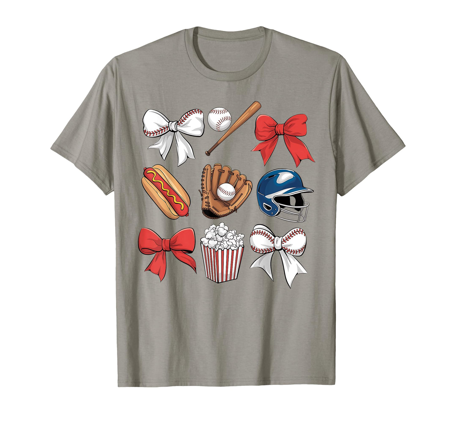 Baseball Coquette Bow Mothers Day T-Shirt - Casual Everyday Wear Men Women - T-Shirt, Sweatshirt, Hoodie