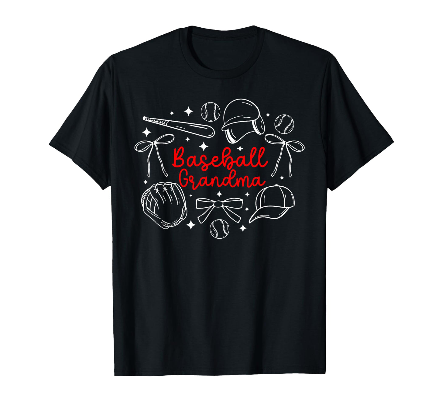 Baseball Grandma Coquette Grandma T-Shirt - Unique Graphic for Adults - T-Shirt, Sweatshirt, Hoodie