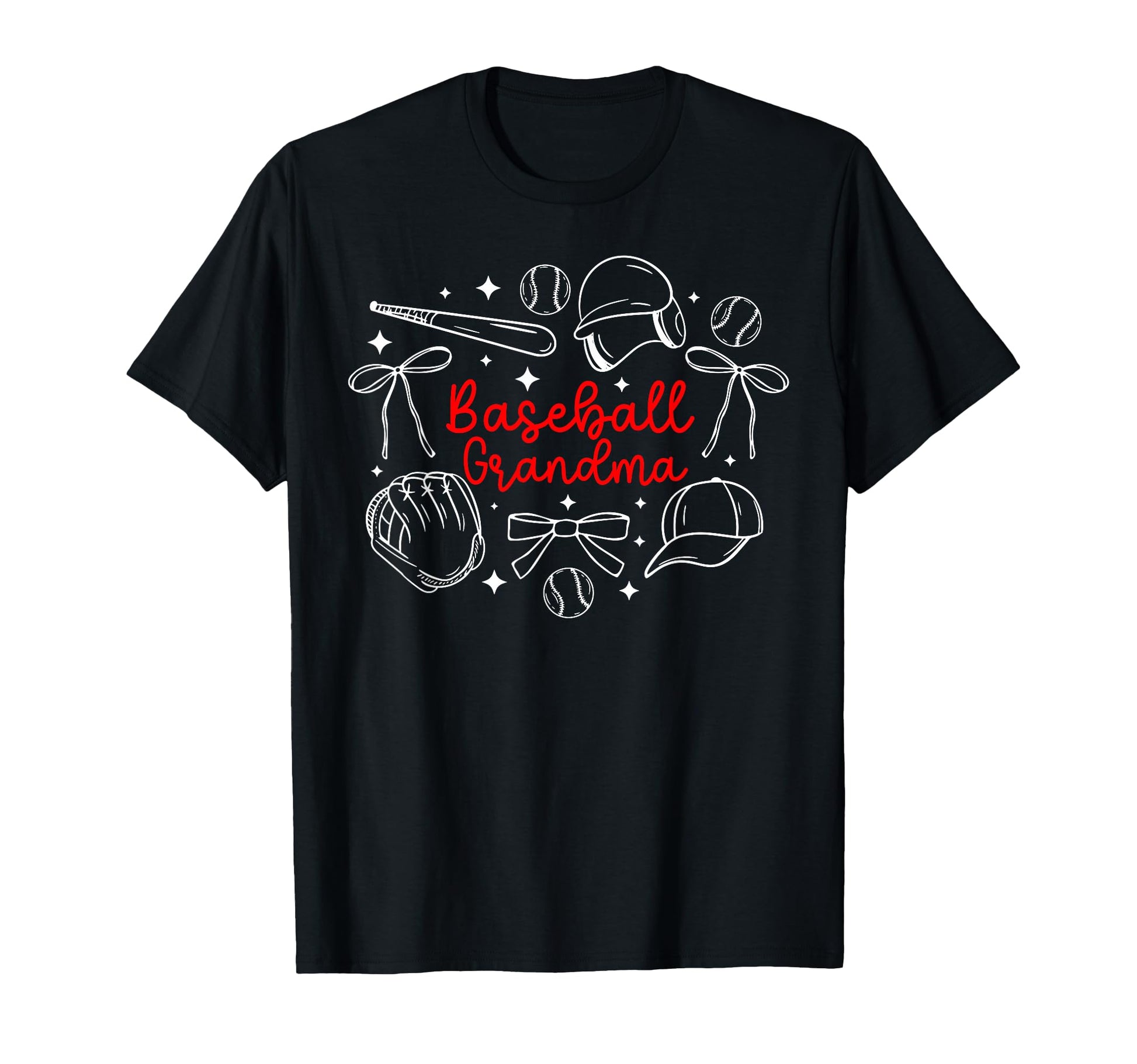 Baseball Grandma Coquette Grandma T-Shirt - Unique Graphic for Adults - T-Shirt, Sweatshirt, Hoodie