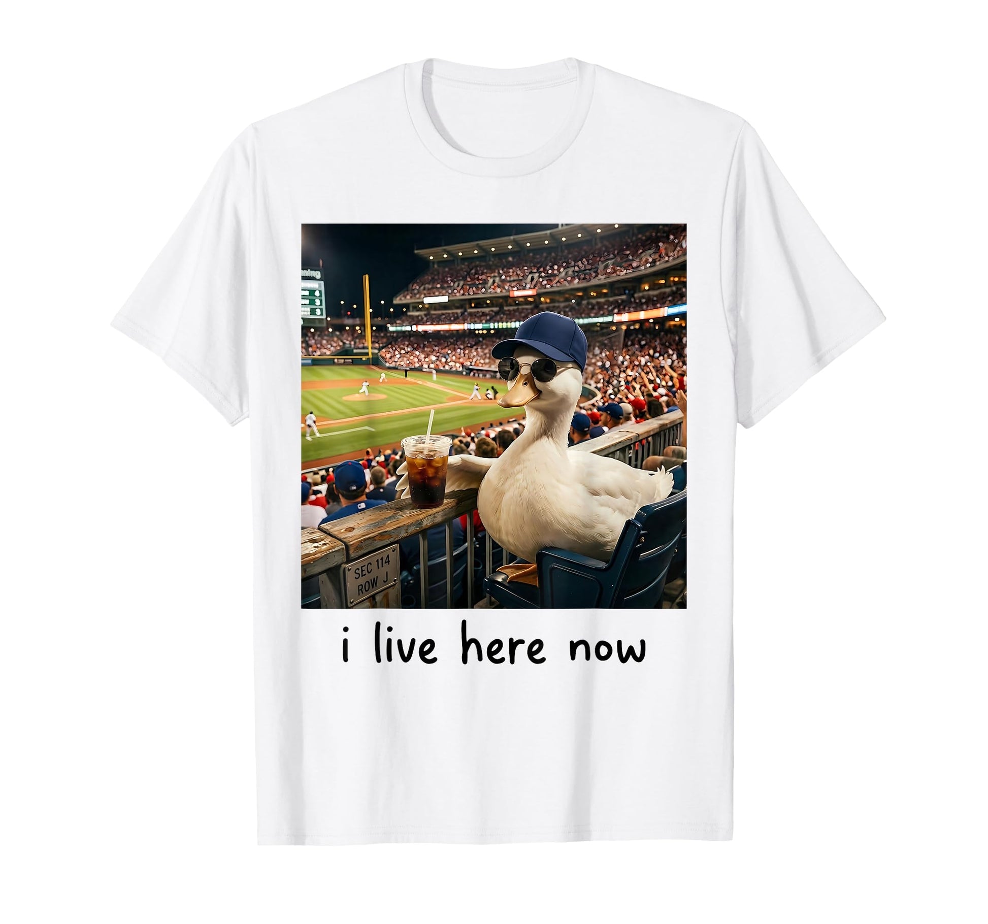 I Live Here Now Silly Goose Funny T-Shirt - Unique Graphic for Adults - T-Shirt, Sweatshirt, Hoodie