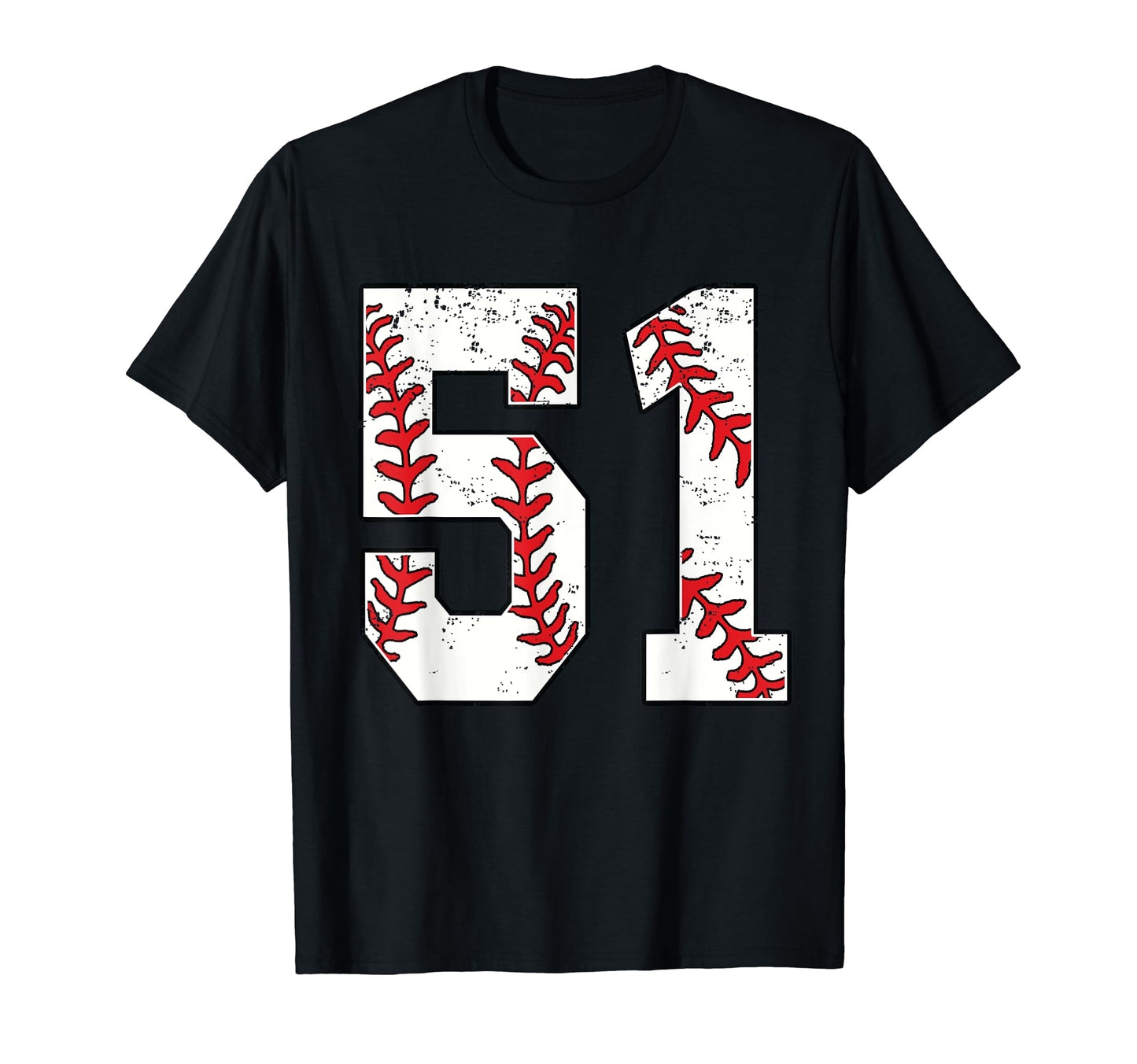 Number 51 Baseball 51 Jersey Number T-Shirt - Fun Novelty Design Men Women - T-Shirt, Sweatshirt, Hoodie