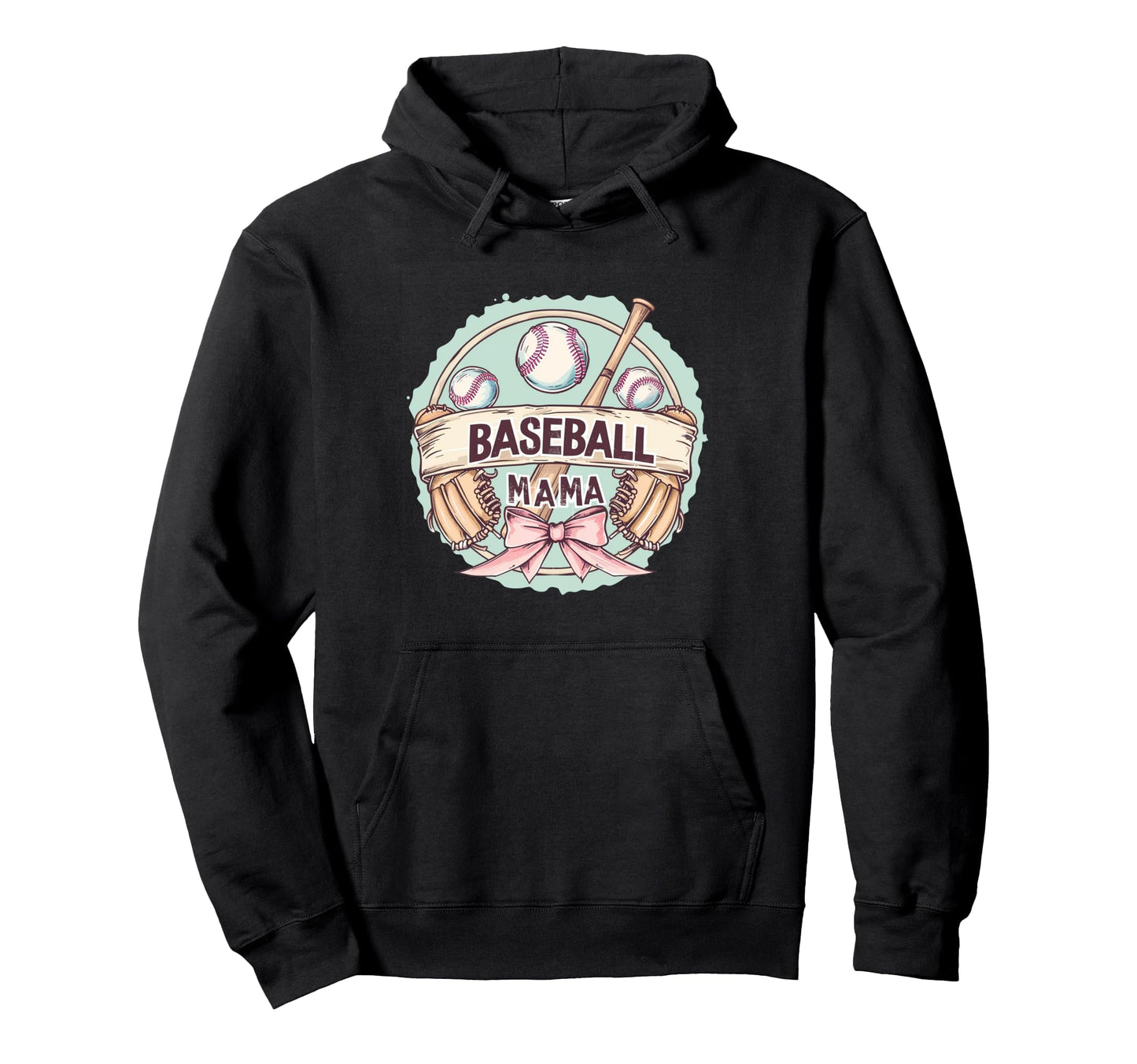 Baseball Mom Coquette Hoodie - Minimalist Print Men Women - T-Shirt, Sweatshirt, Hoodie
