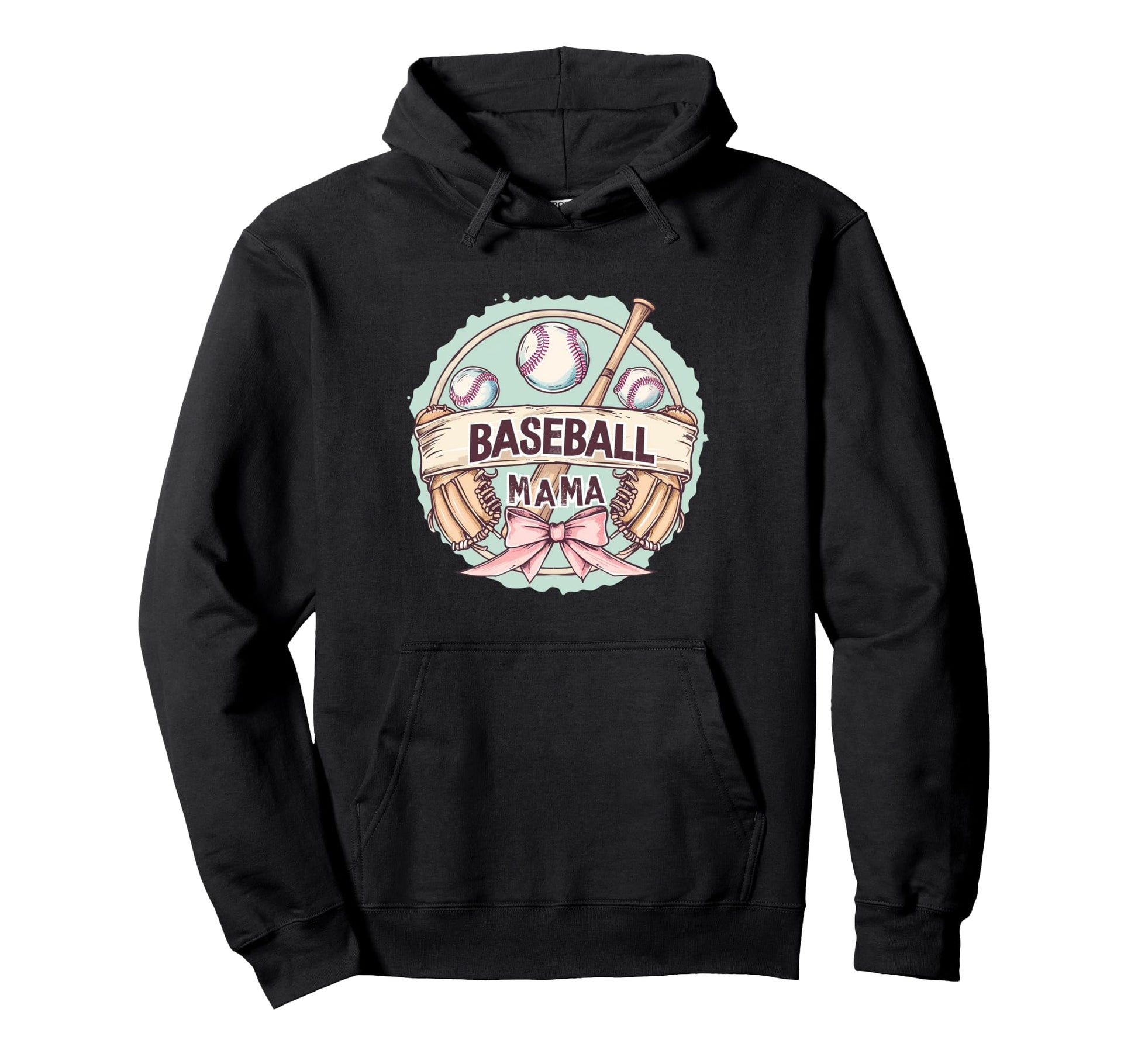 Baseball Mom Coquette Hoodie - Minimalist Print Men Women - T-Shirt, Sweatshirt, Hoodie