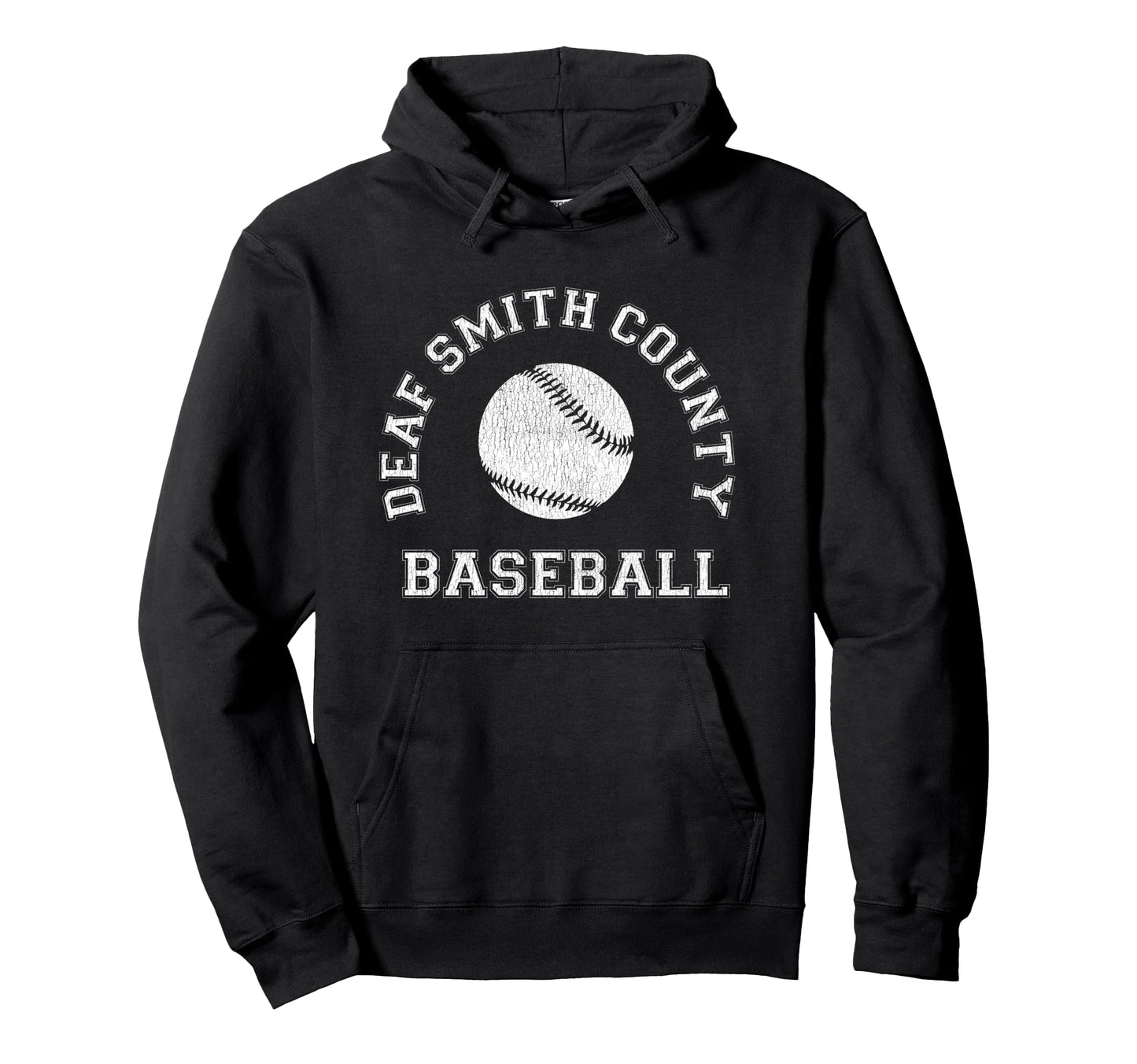 Deaf Smith County Baseball Distressed Hoodie - Custom Art Print for Adults - T-Shirt, Sweatshirt, Hoodie