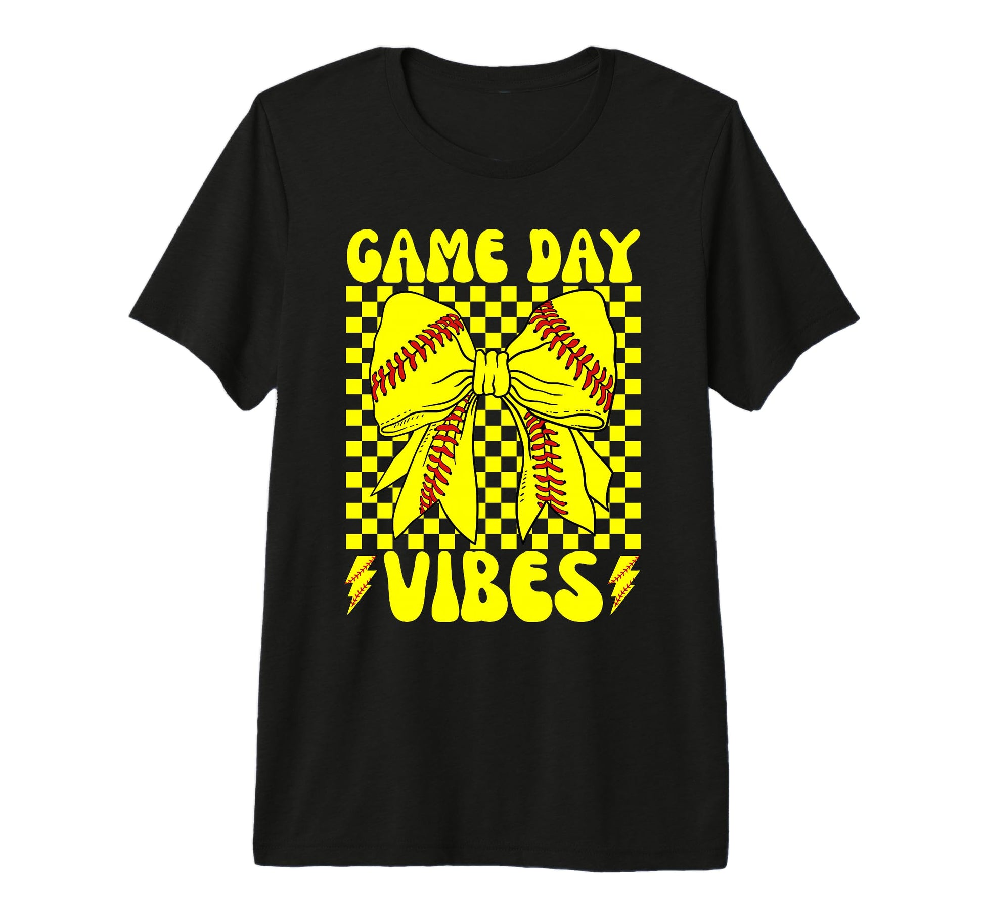 Game Day Vibes Coquette Bow Baseball Mama T-Shirt - Novelty Apparel Unisex - T-Shirt, Sweatshirt, Hoodie