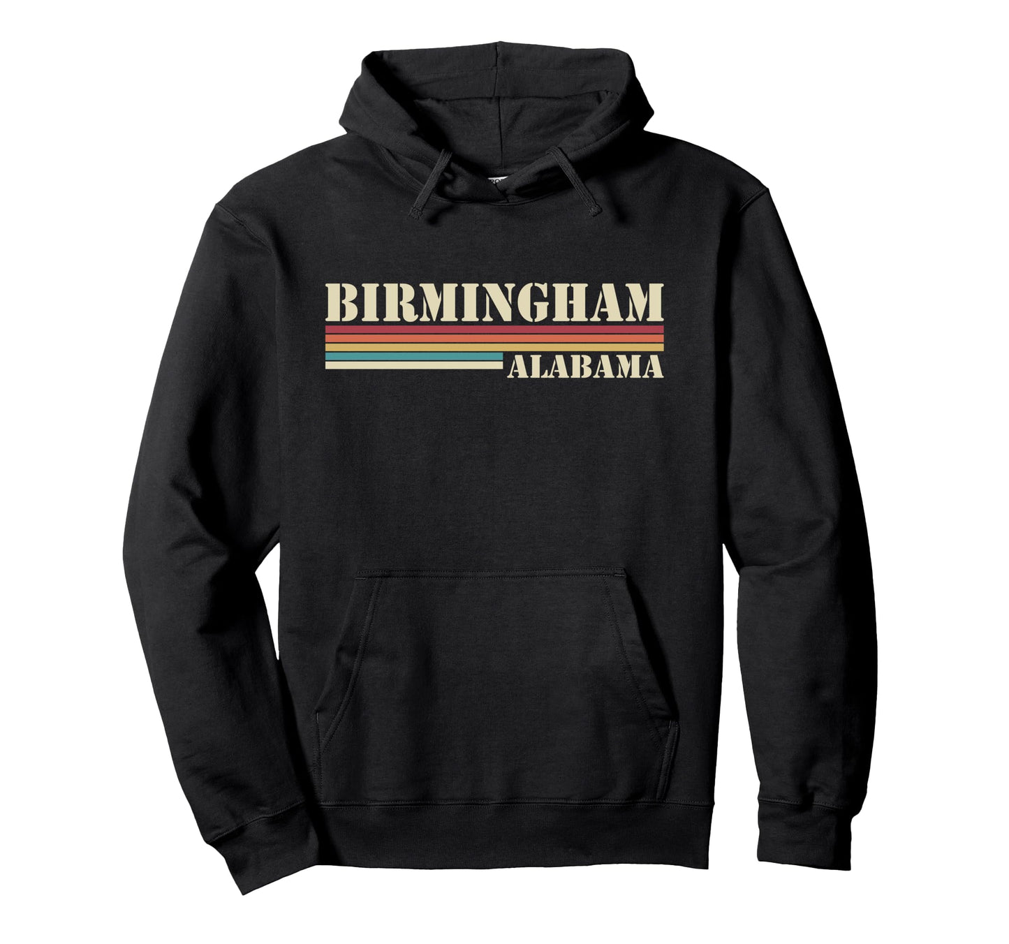 Birmingham Alabama Stripes Hoodie - Unique Graphic Unisex - T-Shirt, Sweatshirt, Hoodie