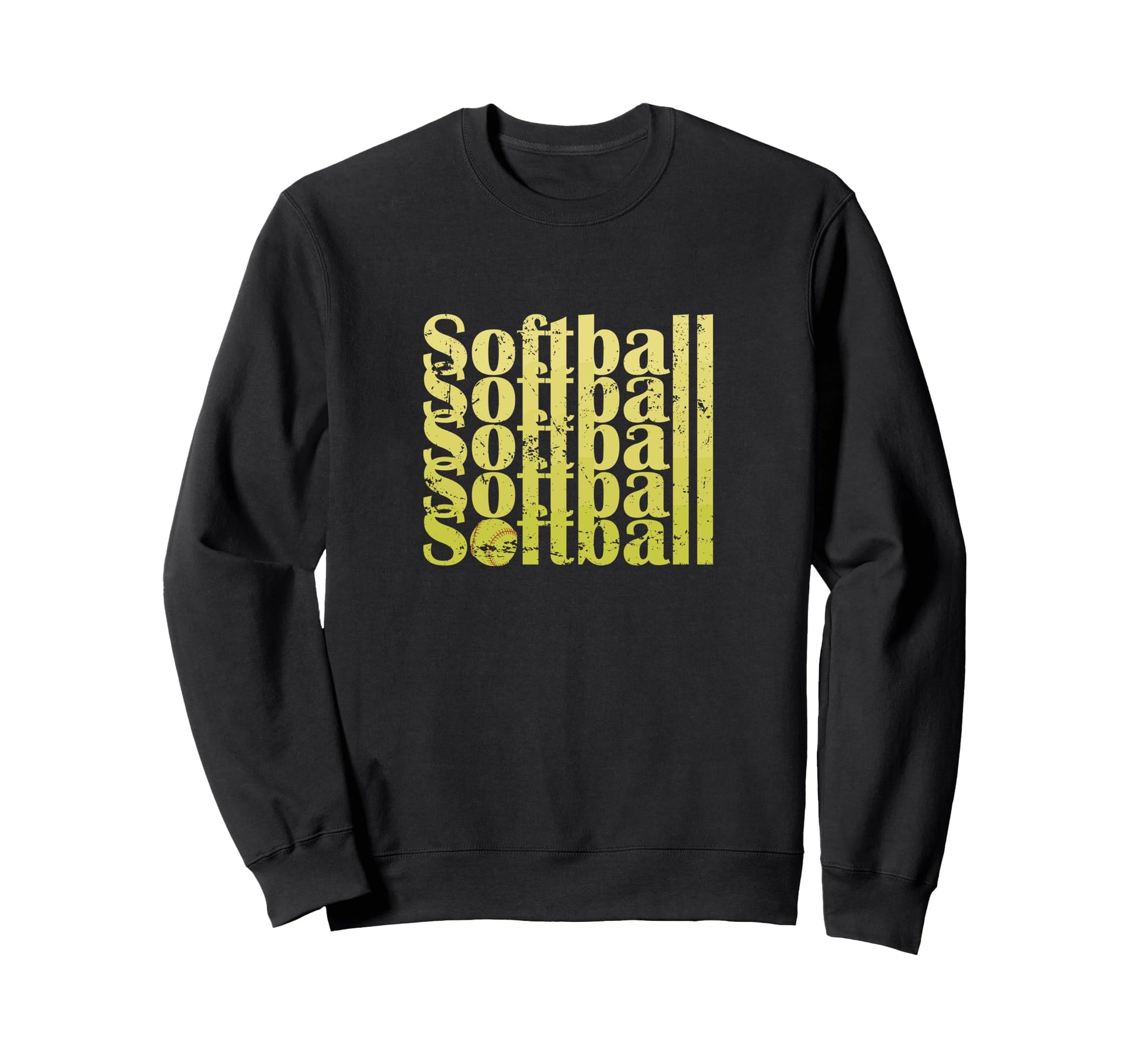 Softball Sports Typography Softball Sweatshirt - Graphic Print Men Women - T-Shirt, Sweatshirt, Hoodie