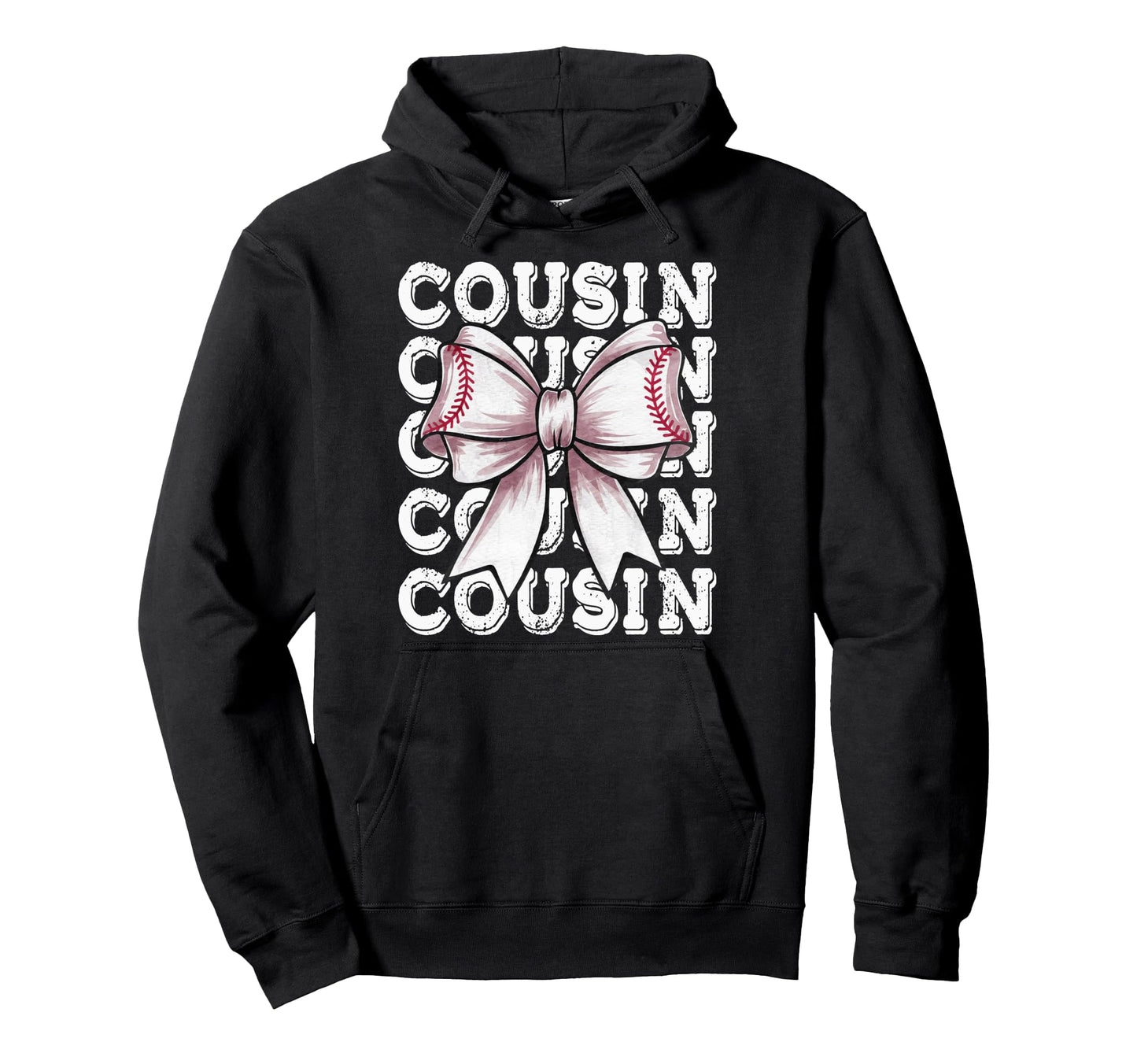 Coquette Baseball Cousin Matching Family Hoodie - Custom Art Print Unisex - T-Shirt, Sweatshirt, Hoodie