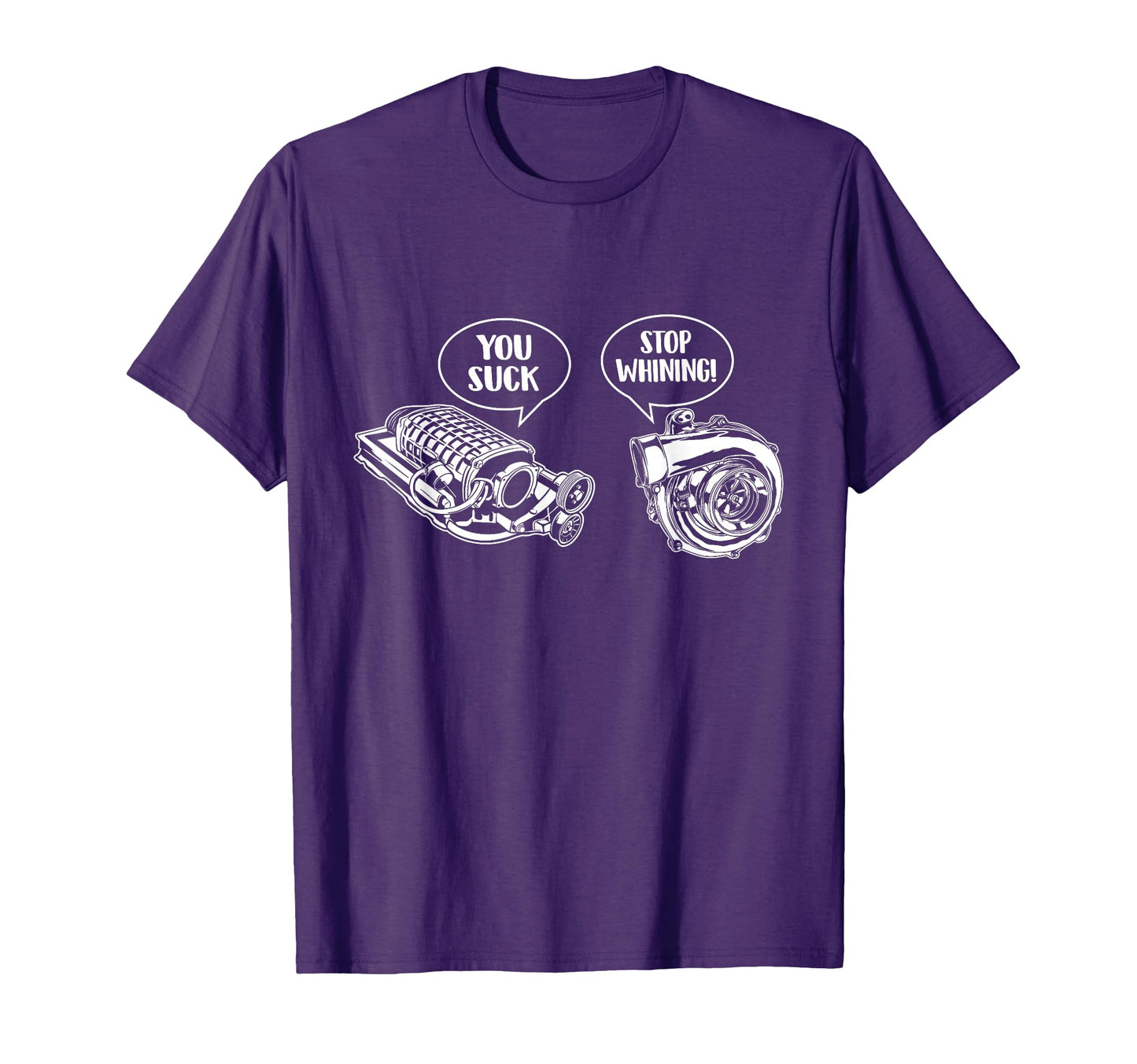 Turbocharger Vs Supercharger Car Guy Auto T-Shirt - Unique Graphic Unisex - T-Shirt, Sweatshirt, Hoodie