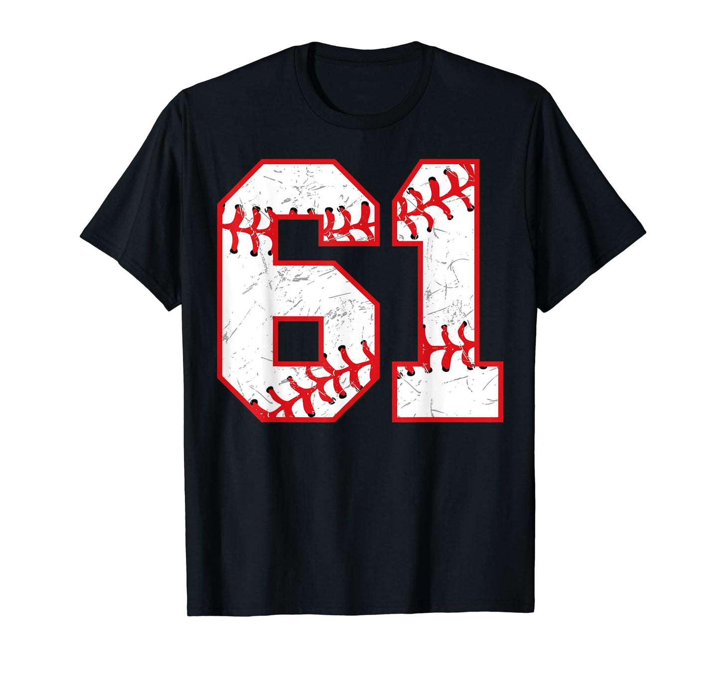 61 Birthday Baseball Theme Bday T-Shirt - Minimalist Print for Adults - T-Shirt, Sweatshirt, Hoodie