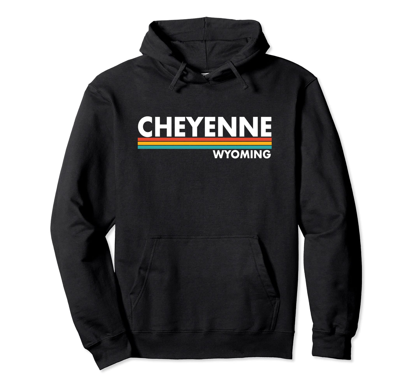 Cheyenne Wyoming Stripes Hoodie - Graphic Print for Adults - T-Shirt, Sweatshirt, Hoodie