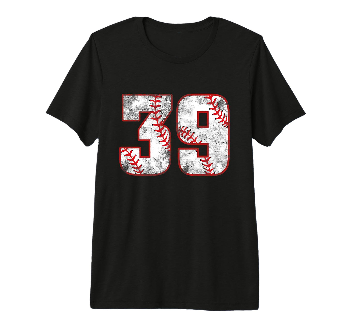 Baseball 39 Jersey Number Tri Blend T-Shirt - Graphic Print Unisex - T-Shirt, Sweatshirt, Hoodie