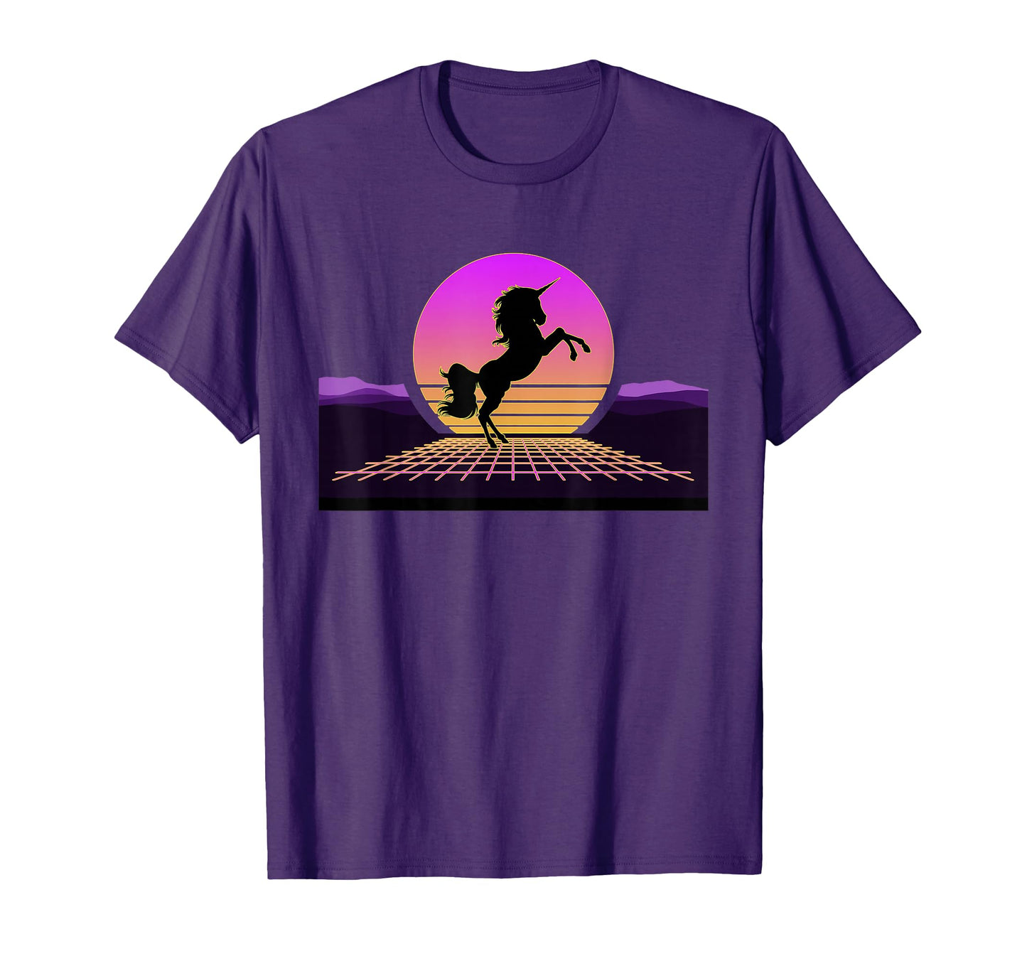 Unicorn 80S Digital Vaporwave T-Shirt - Minimalist Print Men Women - T-Shirt, Sweatshirt, Hoodie