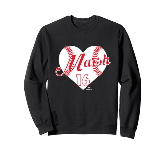 Baseball Heart Brandon Marsh Sweatshirt - Trendy Graphic for Adults - T-Shirt, Sweatshirt, Hoodie