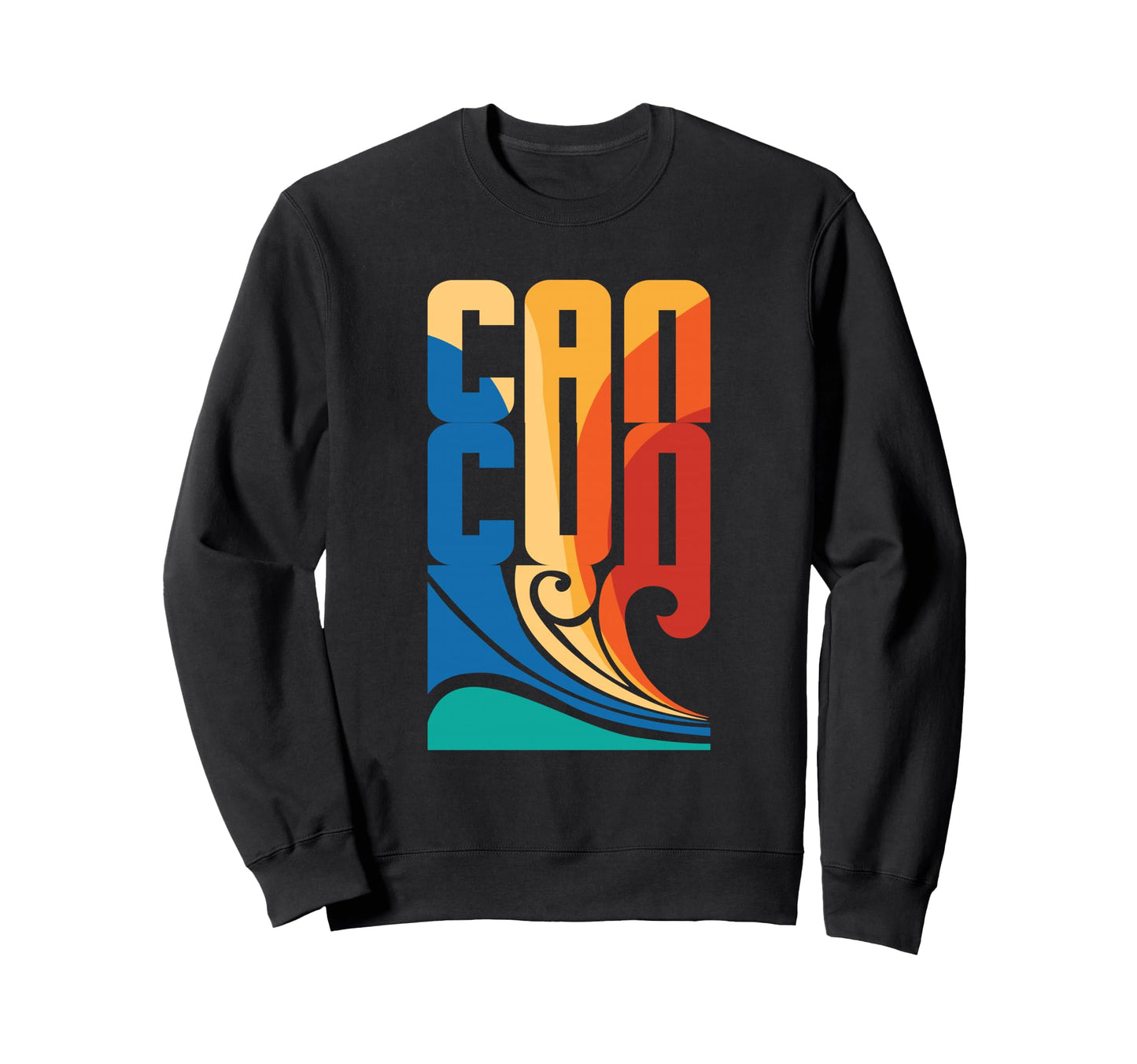Cancun Waves Typography Mexico Sweatshirt - Custom Art Print Men Women - T-Shirt, Sweatshirt, Hoodie