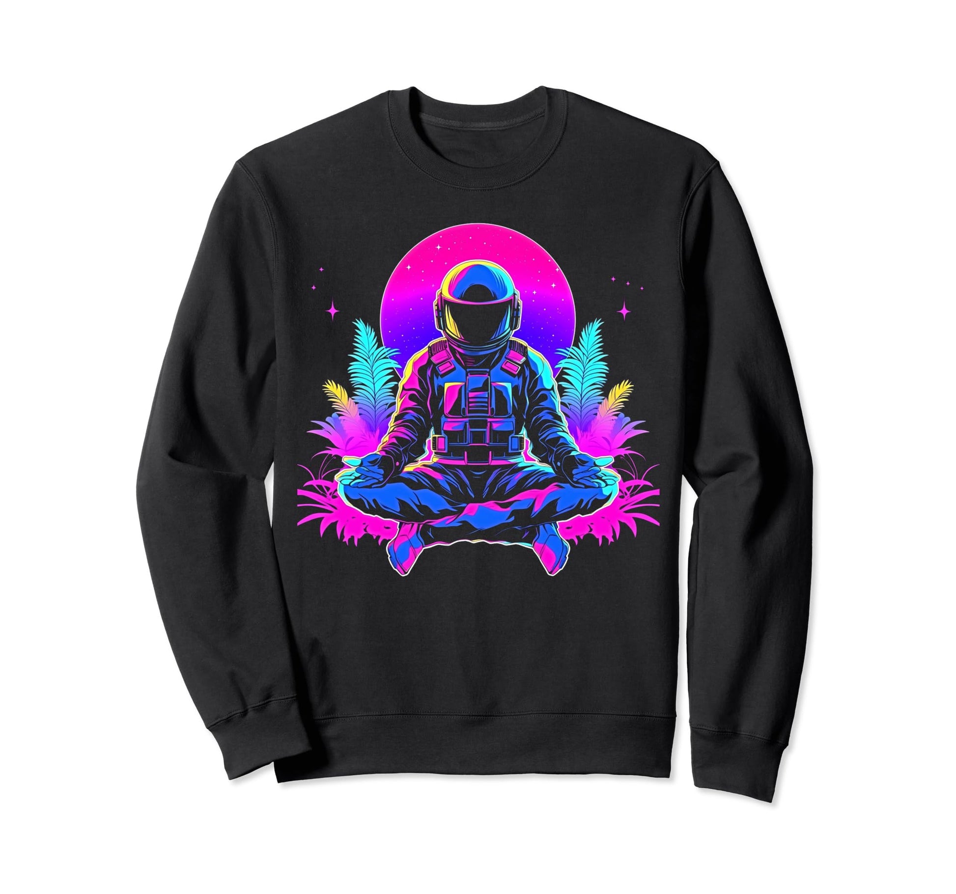 Synthwave Astronaut Cyberpunk 80S Sweatshirt - Aesthetic Graphic Men Women - T-Shirt, Sweatshirt, Hoodie