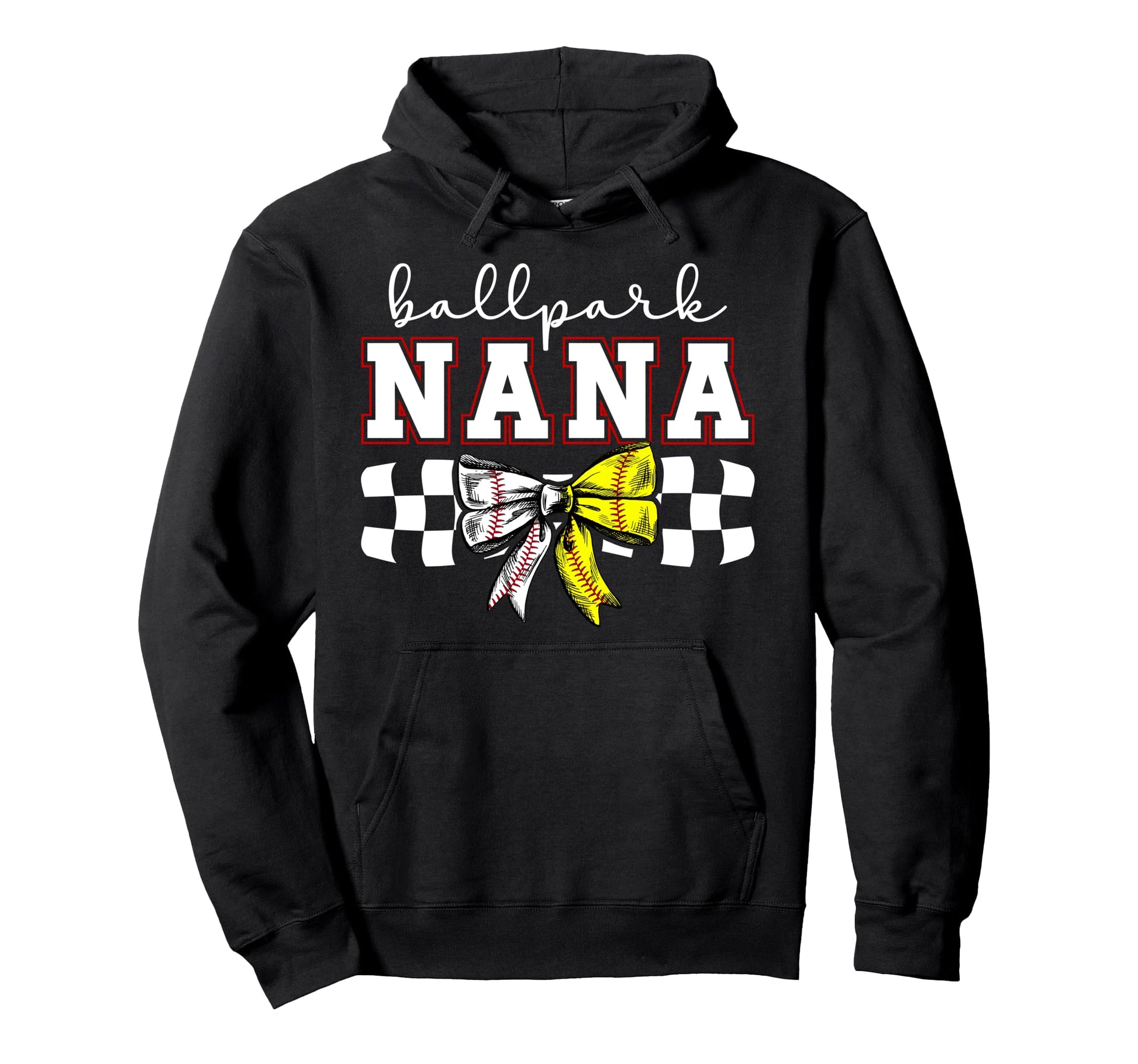 Ballpark Nana Softball Baseball Nana Hoodie - Aesthetic Graphic Men Women - T-Shirt, Sweatshirt, Hoodie