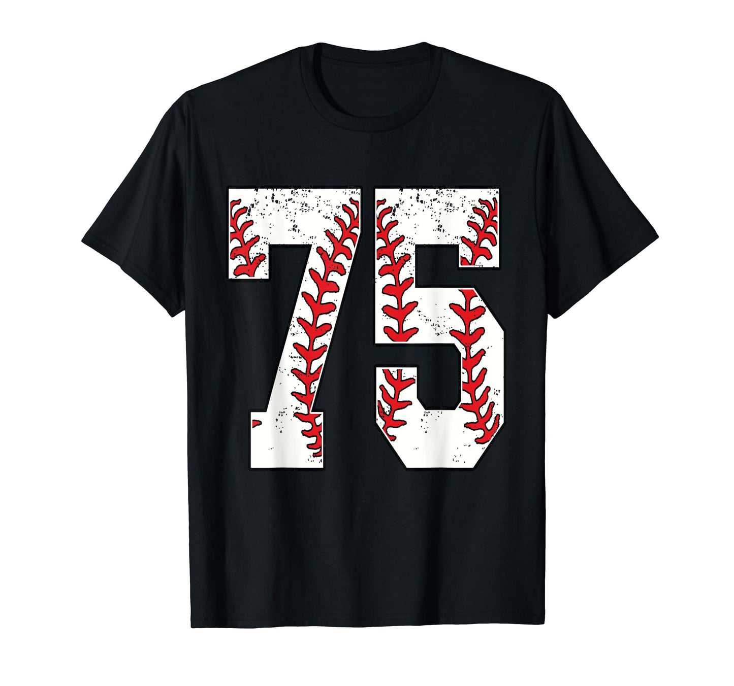 Number 75 Baseball 75 Jersey Number T-Shirt - Unique Graphic Men Women - T-Shirt, Sweatshirt, Hoodie