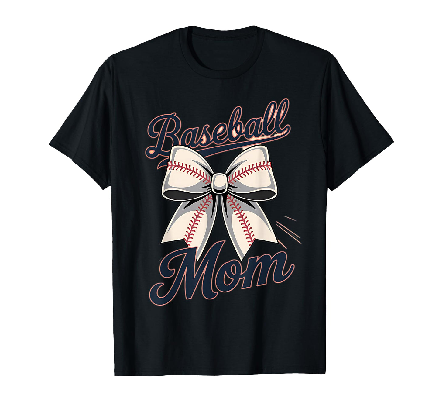 Baseball Mom Coquette Bow T-Shirt - Trendy Graphic Unisex - T-Shirt, Sweatshirt, Hoodie
