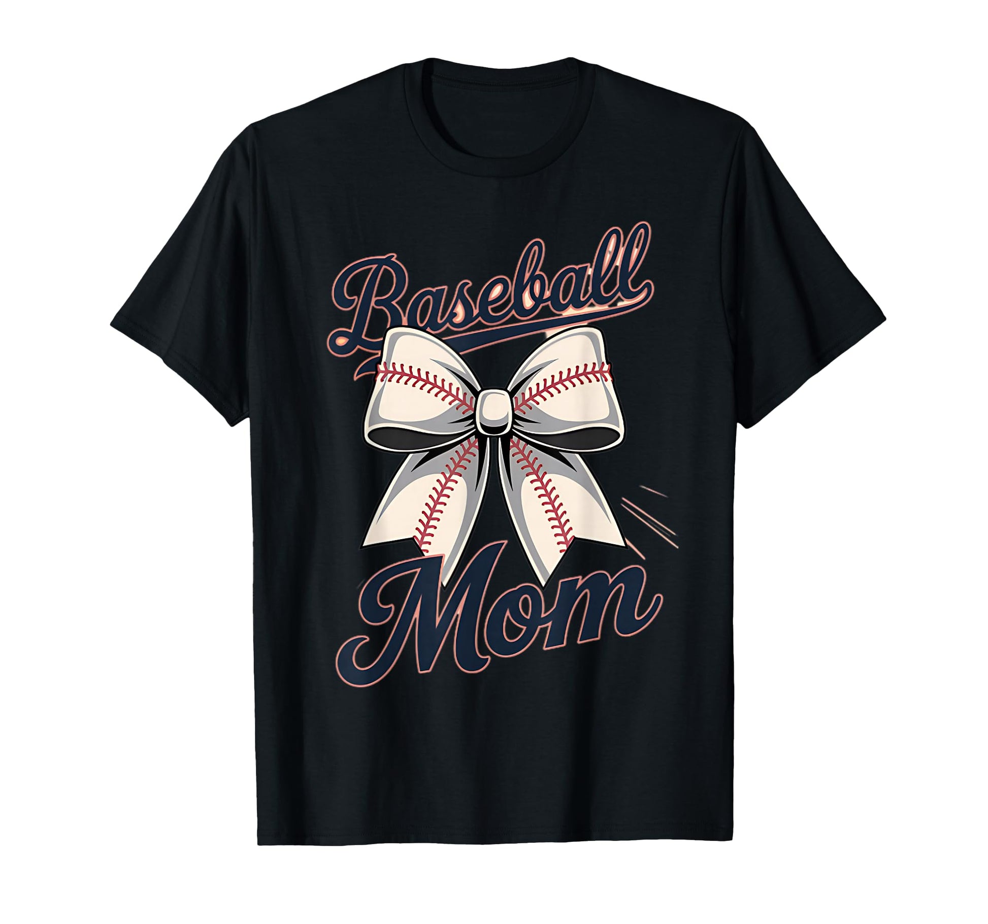 Baseball Mom Coquette Bow T-Shirt - Trendy Graphic Unisex - T-Shirt, Sweatshirt, Hoodie