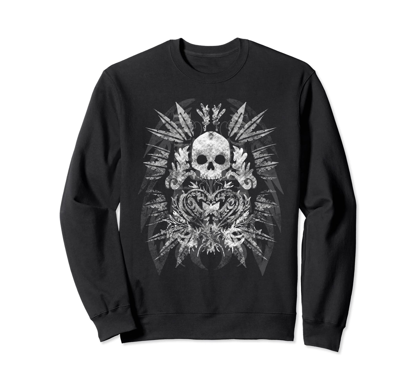 Aesthetic Y2K Fairy Wings Skeleton Sweatshirt - Custom Art Print Men Women - T-Shirt, Sweatshirt, Hoodie