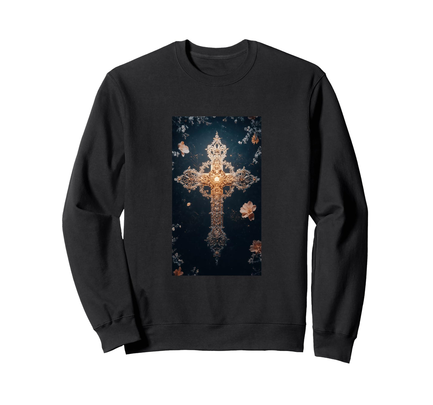 Gothic Cross Grunge Aesthetic Y2K Sweatshirt - Unique Graphic Men Women - T-Shirt, Sweatshirt, Hoodie