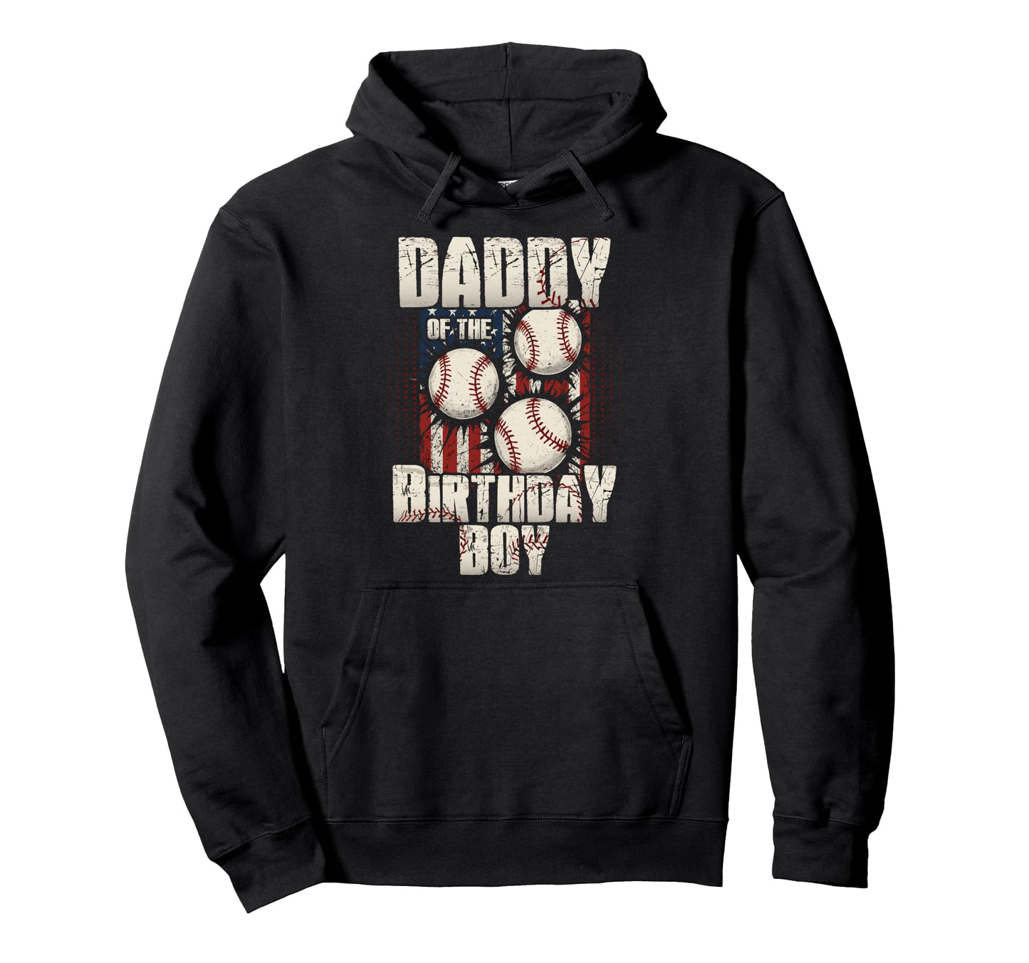 Daddy Birthday Matching Baseball Birthday Hoodie - Graphic Print Men Women - T-Shirt, Sweatshirt, Hoodie