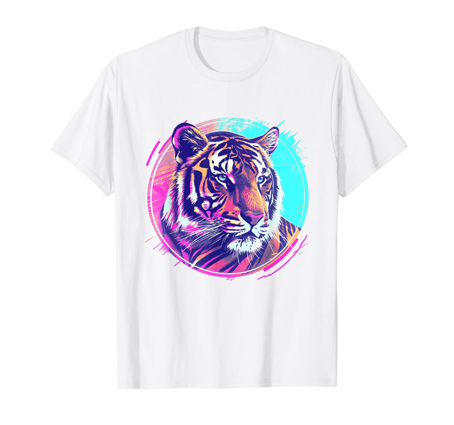 Tiger 80S Synthwave Africa Tiger T-Shirt - Unique Graphic for Adults - T-Shirt, Sweatshirt, Hoodie