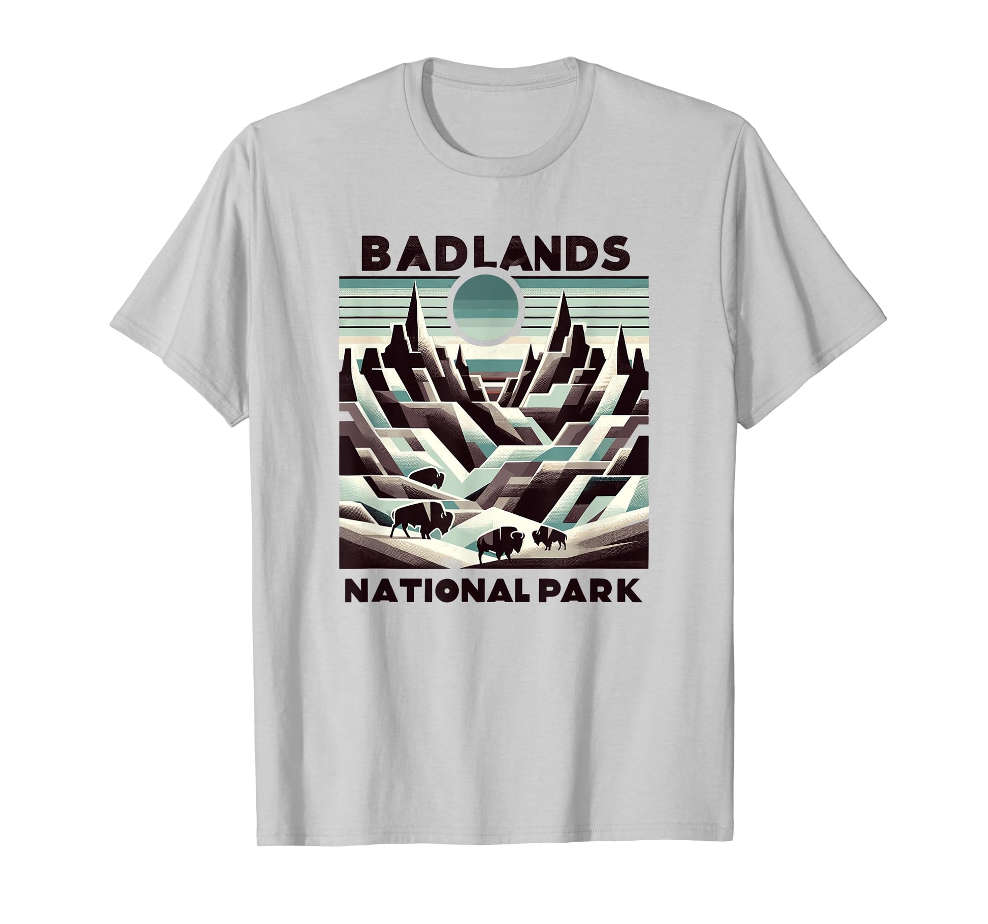 Badlands National Park Geometric T-Shirt - Casual Everyday Wear Men Women - T-Shirt, Sweatshirt, Hoodie