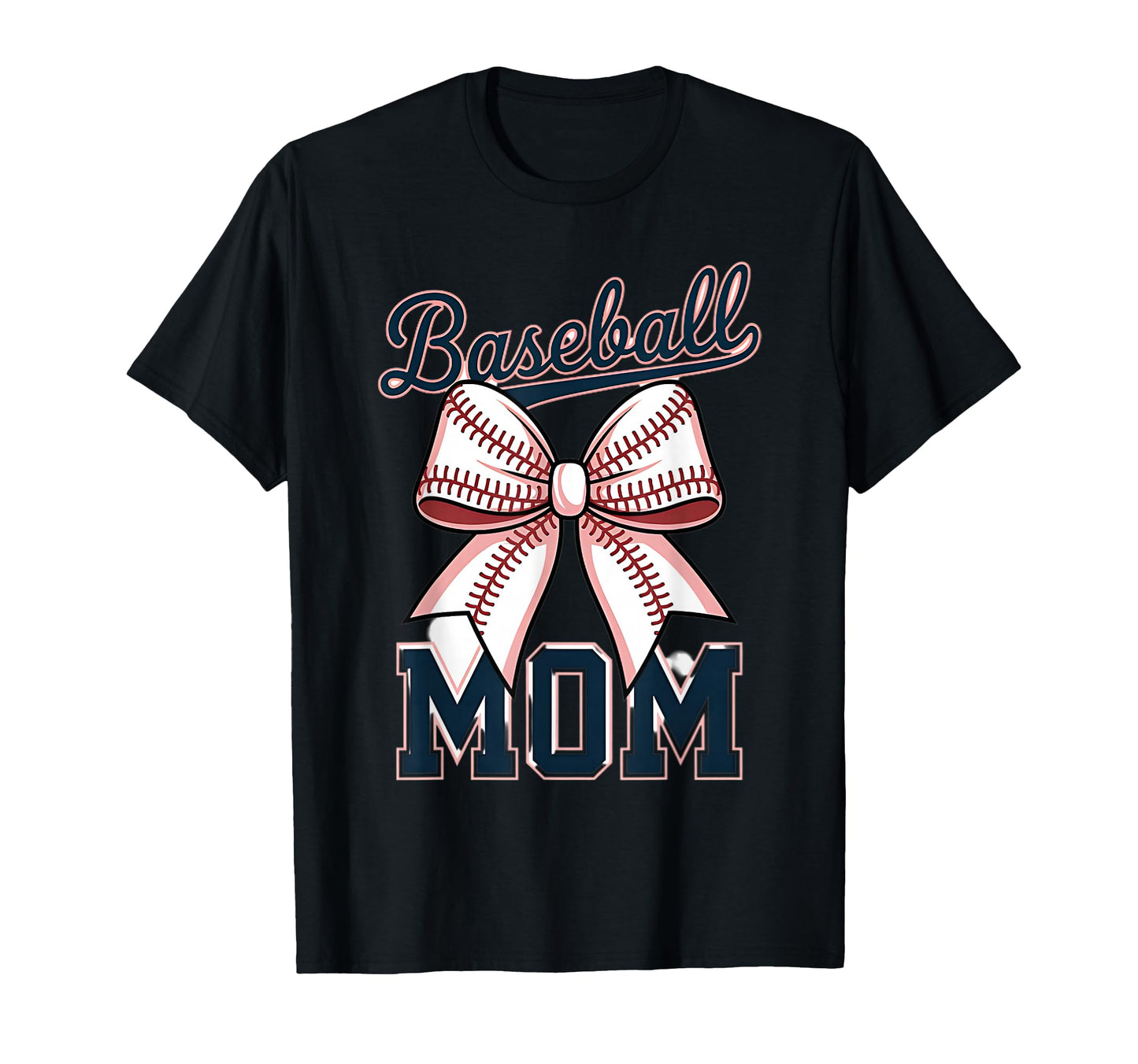 Baseball Mom Coquette Bow T-Shirt - Casual Everyday Wear Unisex - T-Shirt, Sweatshirt, Hoodie