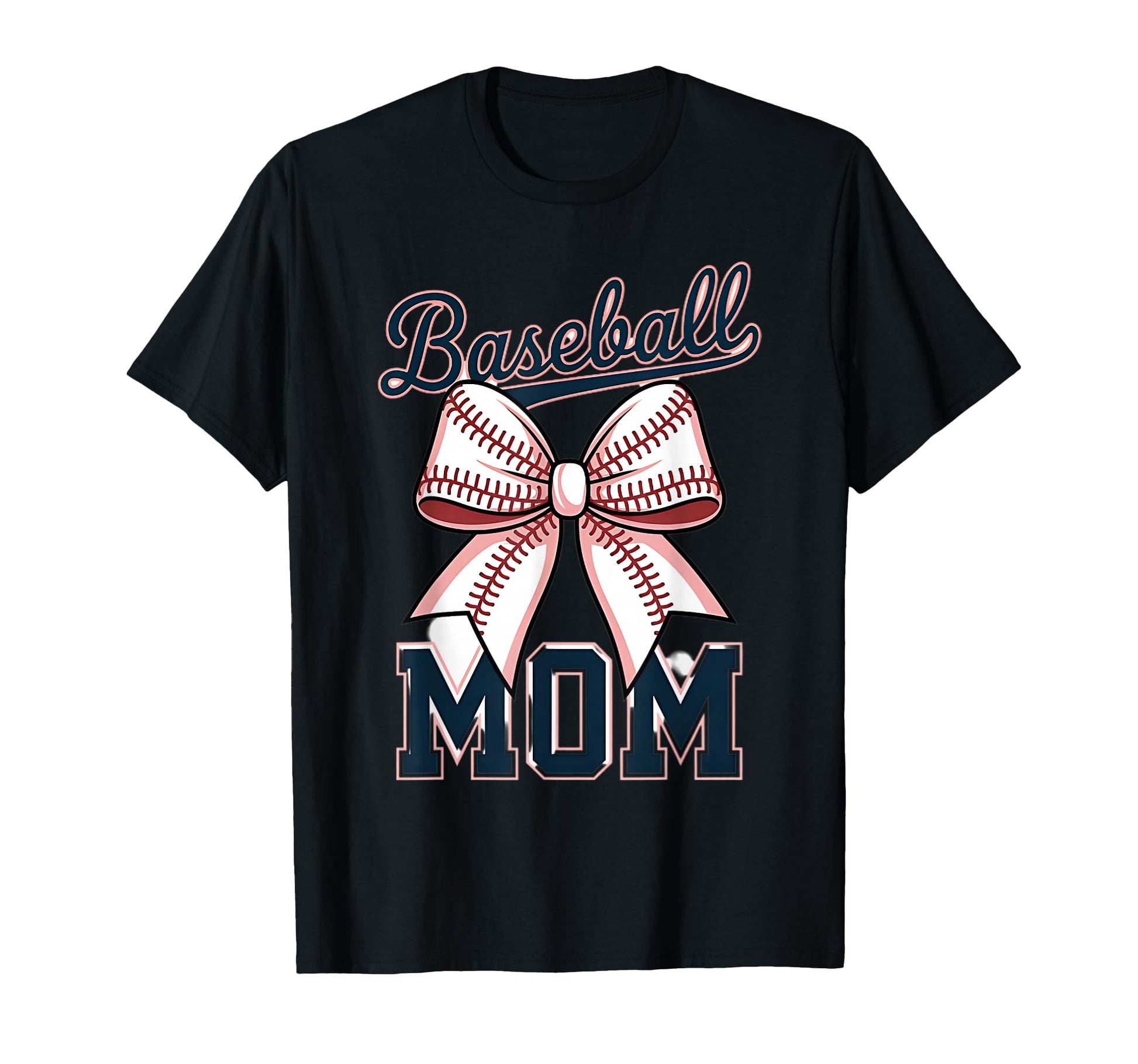 Baseball Mom Coquette Bow T-Shirt - Casual Everyday Wear Unisex - T-Shirt, Sweatshirt, Hoodie