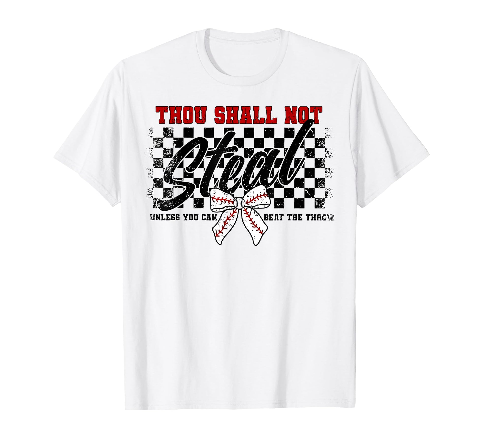 Thou Shall Not Steal Baseball T-Shirt - Minimalist Print Men Women - T-Shirt, Sweatshirt, Hoodie