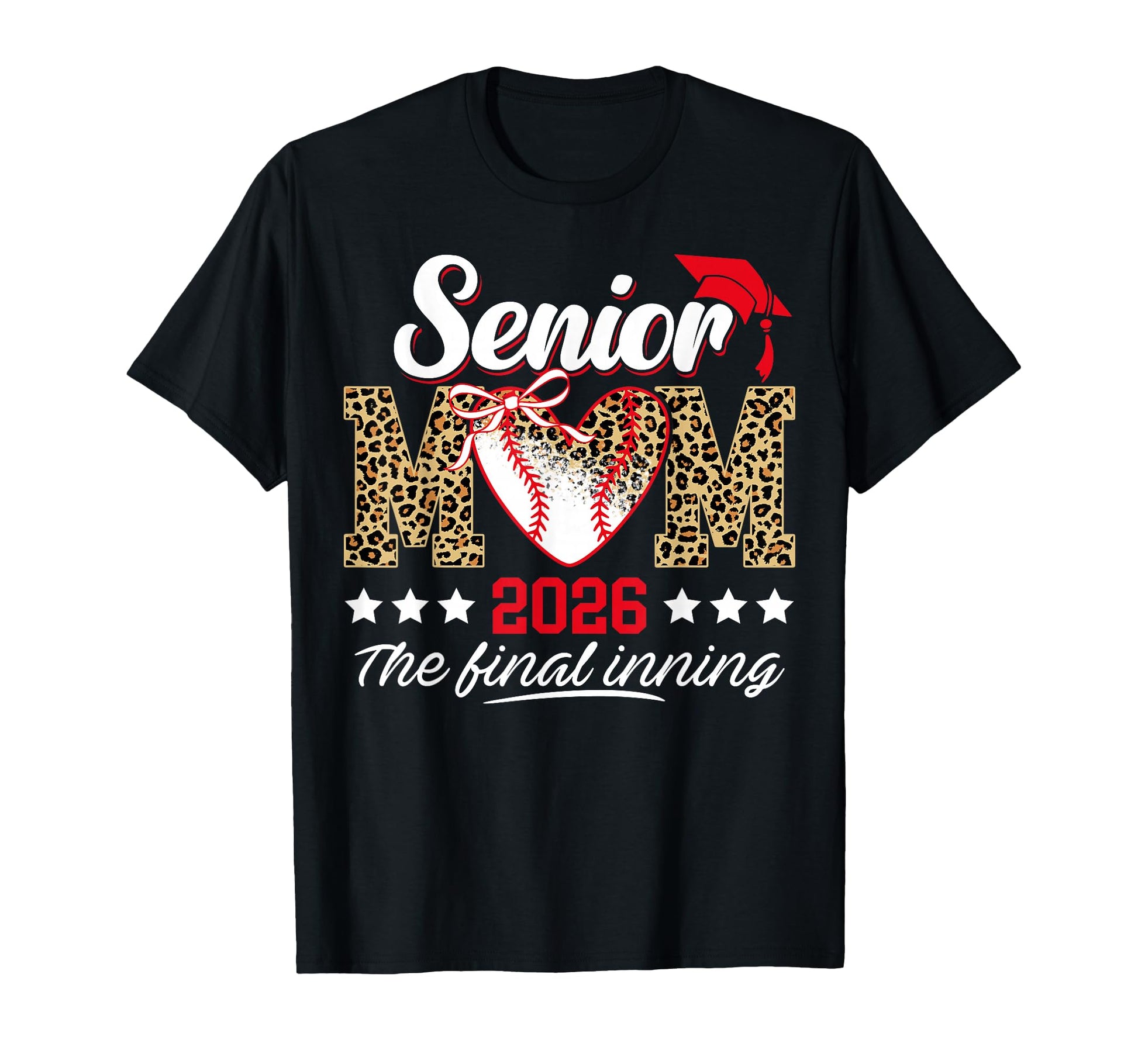 Senior Mom Leopard 2026 Final Inning T-Shirt - Trendy Graphic Unisex - T-Shirt, Sweatshirt, Hoodie
