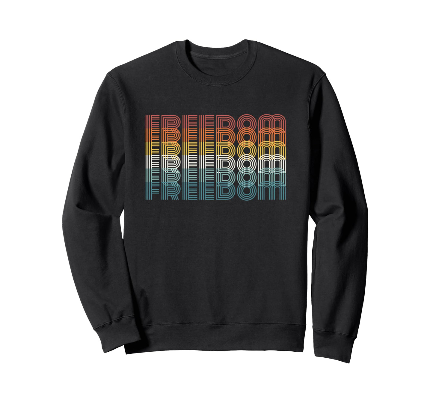 Freedom Distressed Stripes Sweatshirt - Fun Novelty Design Men Women - T-Shirt, Sweatshirt, Hoodie