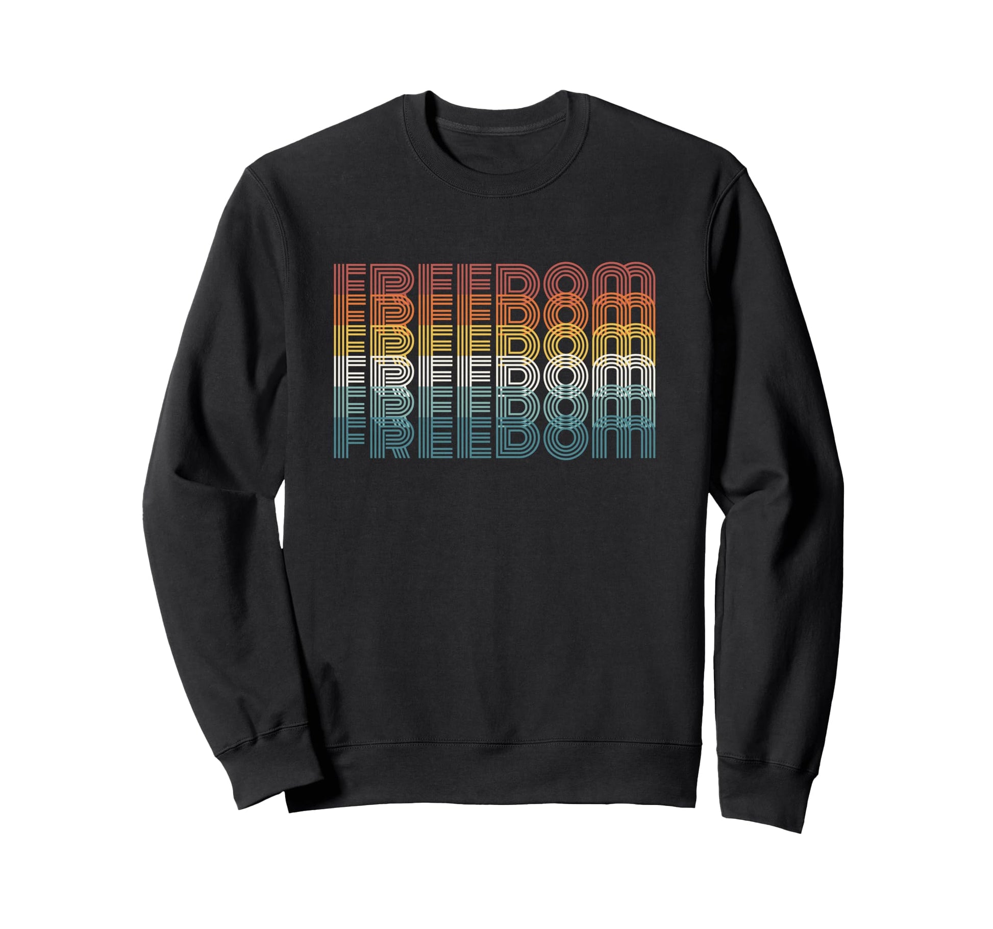 Freedom Distressed Stripes Sweatshirt - Fun Novelty Design Men Women - T-Shirt, Sweatshirt, Hoodie