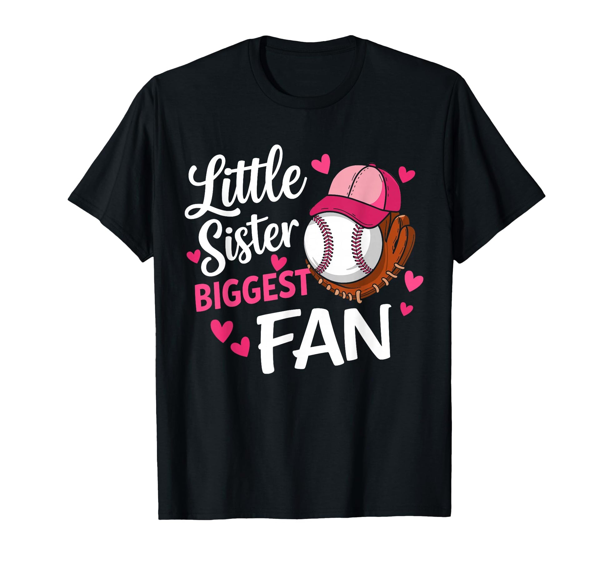 Funny Little Sister Biggest Fan Bow T-Shirt - Novelty Apparel Unisex - T-Shirt, Sweatshirt, Hoodie