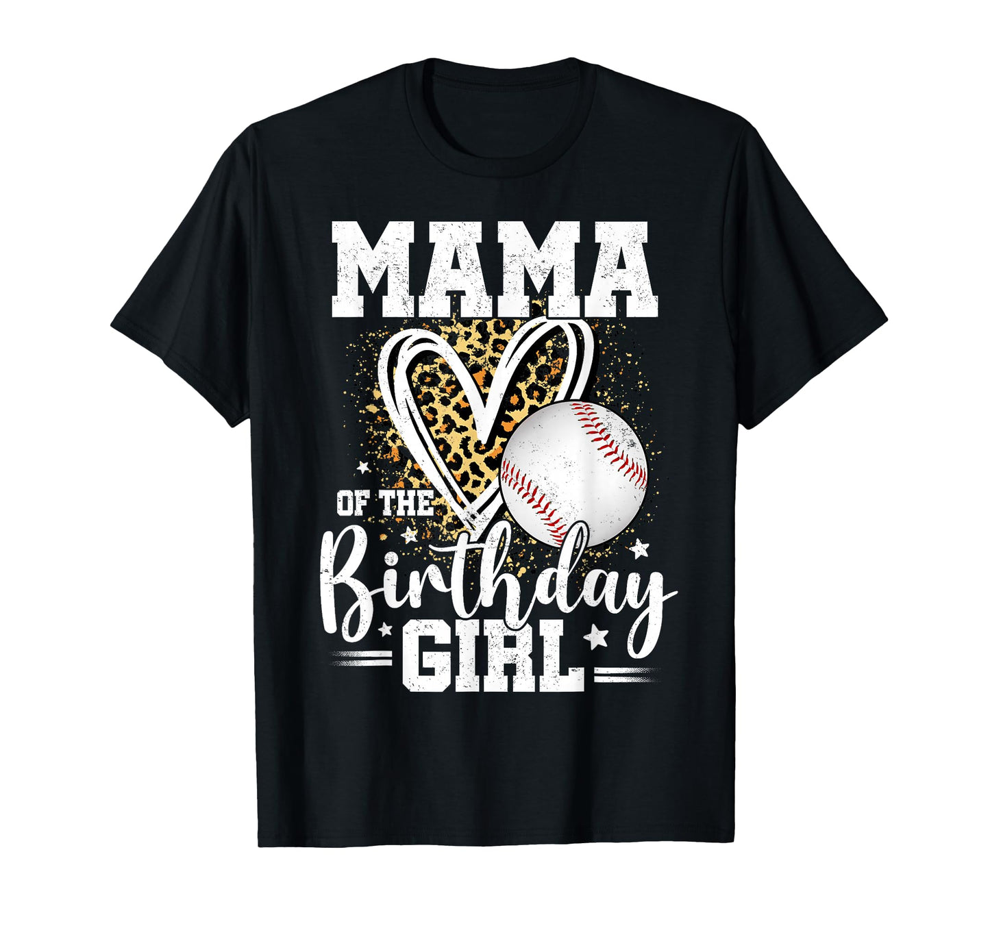 Mama Birthday Baseball Mama Leopard T-Shirt - Aesthetic Graphic Men Women - T-Shirt, Sweatshirt, Hoodie
