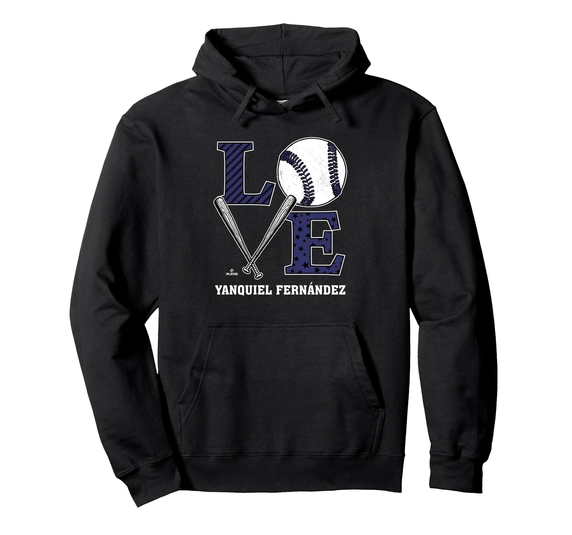 Distressed Baseball Love Yanquiel Hoodie - Custom Art Print for Adults - T-Shirt, Sweatshirt, Hoodie