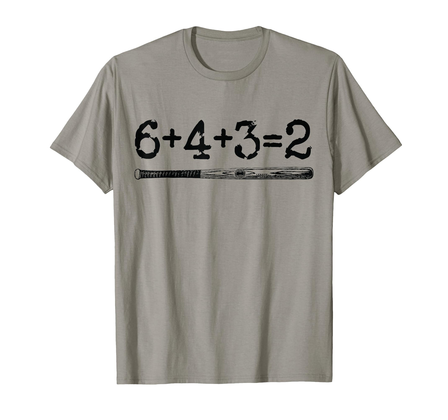 Double Play 6 4 3 2 Baseball Math T-Shirt - Minimalist Print for Adults - T-Shirt, Sweatshirt, Hoodie