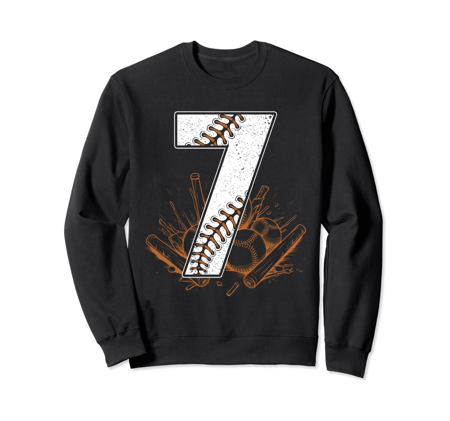 Baseball Birthday 7Th Birthday Party Sweatshirt - Aesthetic Graphic Unisex - T-Shirt, Sweatshirt, Hoodie