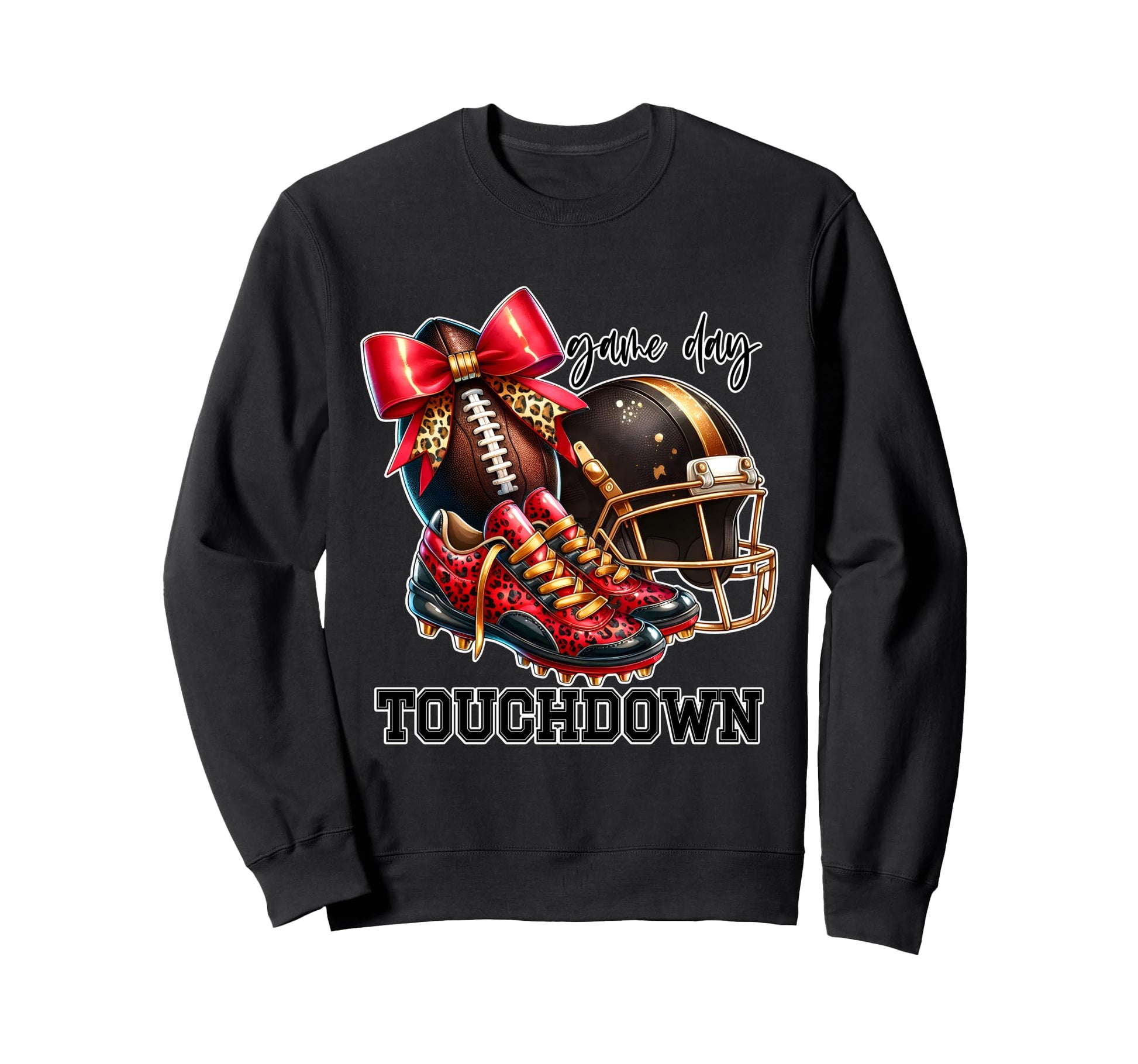 Baseball Game Day Leopard Shoes Sweatshirt - Streetwear Style for Adults - T-Shirt, Sweatshirt, Hoodie