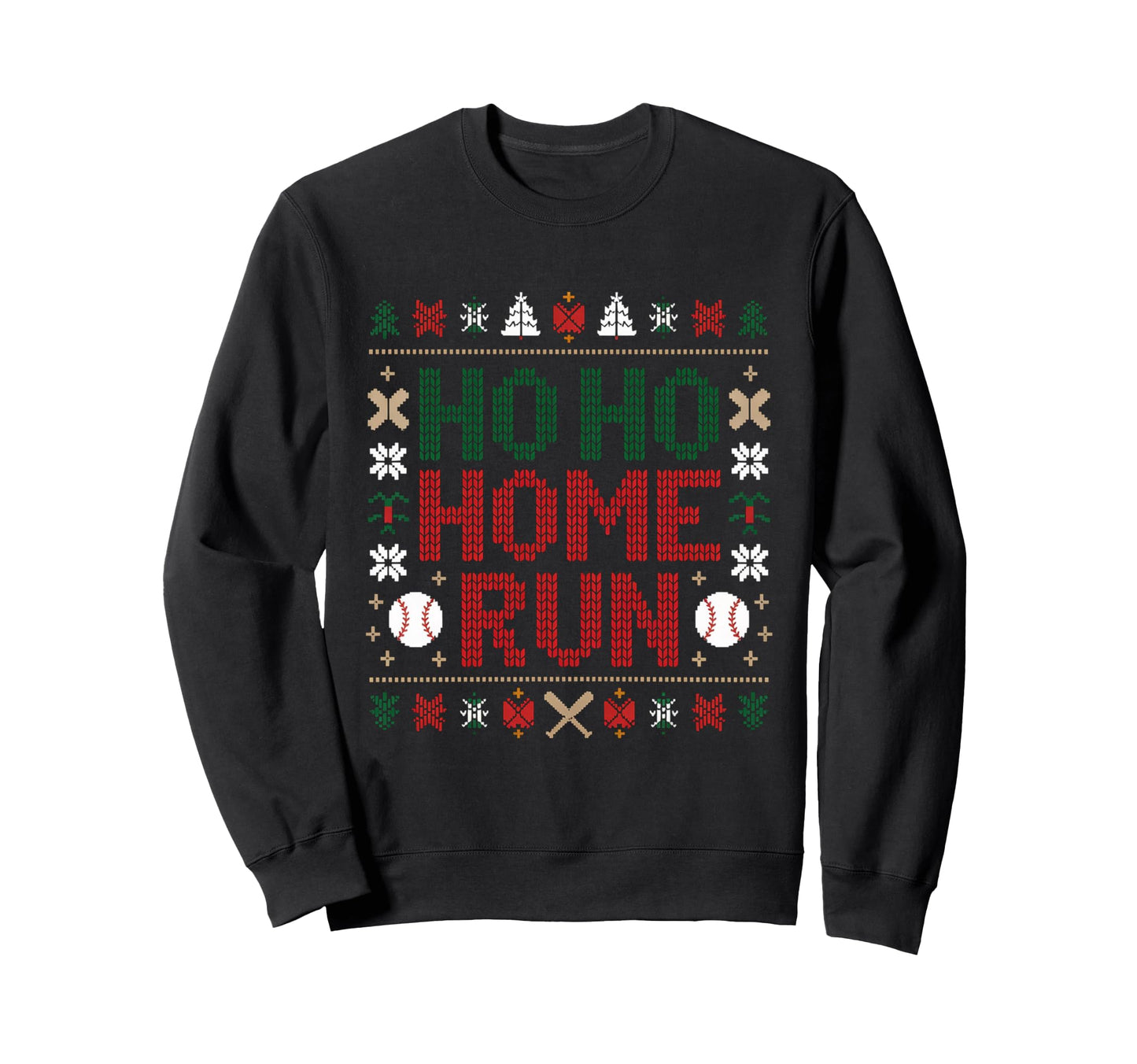 Ho Ho Home Run Baseball Sweatshirt - Streetwear Style Men Women - T-Shirt, Sweatshirt, Hoodie