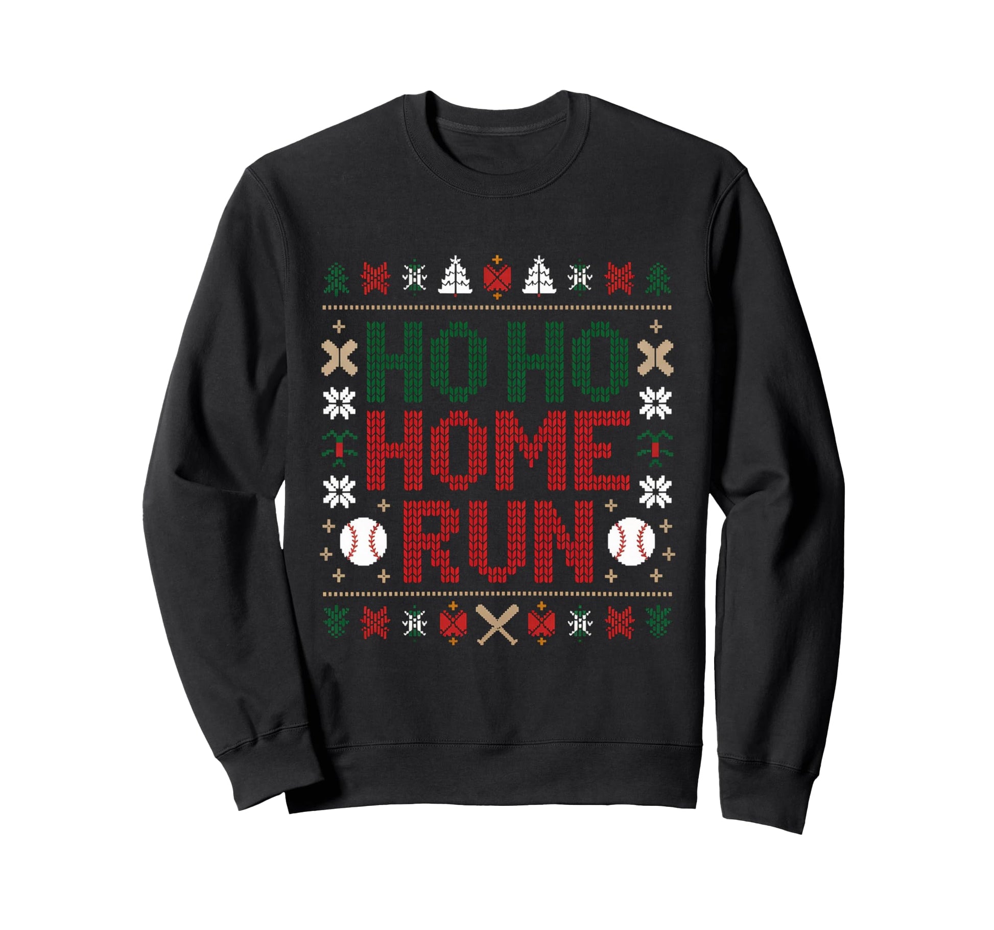 Ho Ho Home Run Baseball Sweatshirt - Streetwear Style Men Women - T-Shirt, Sweatshirt, Hoodie